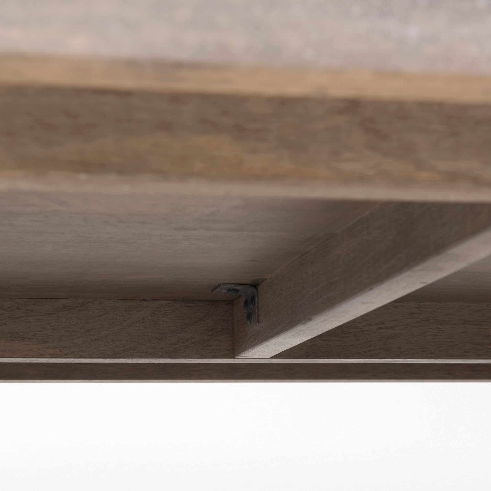 Elaine 59x36 Brown Solid Wood Top & Base Coffee Table — product photograph
