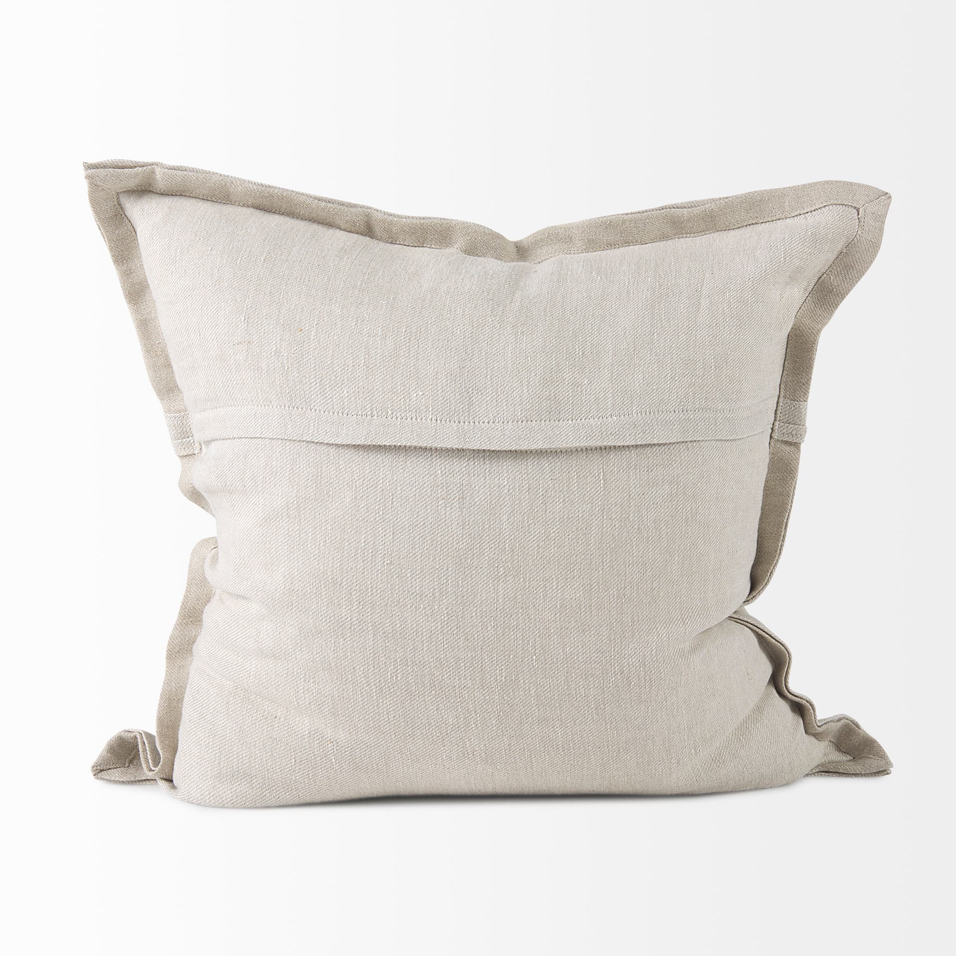 Mae 20x20 Beige Fabric Pillow Cover — product photograph