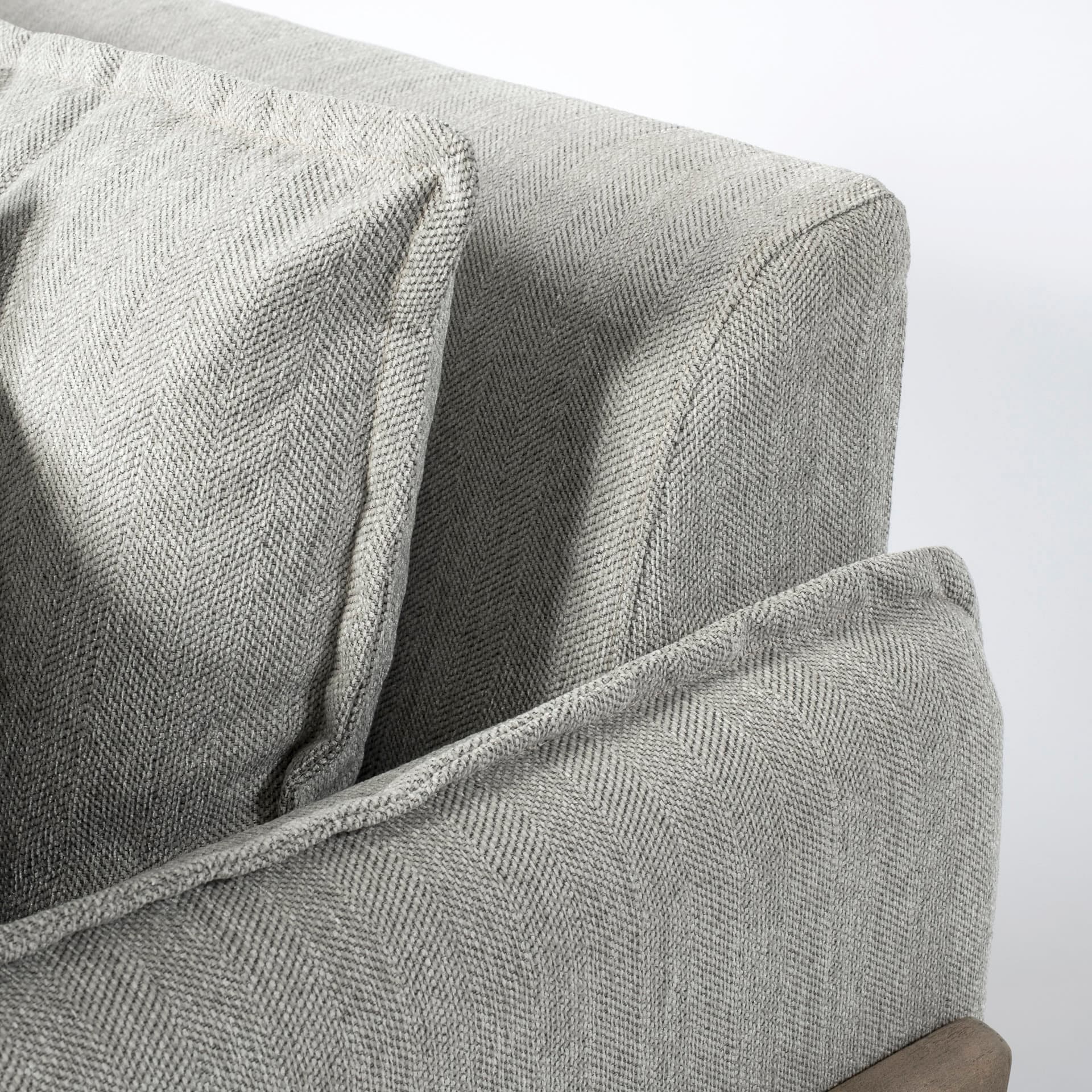 Roy I 84" Frost Gray Upholstered Three Seater Sofa — product photograph