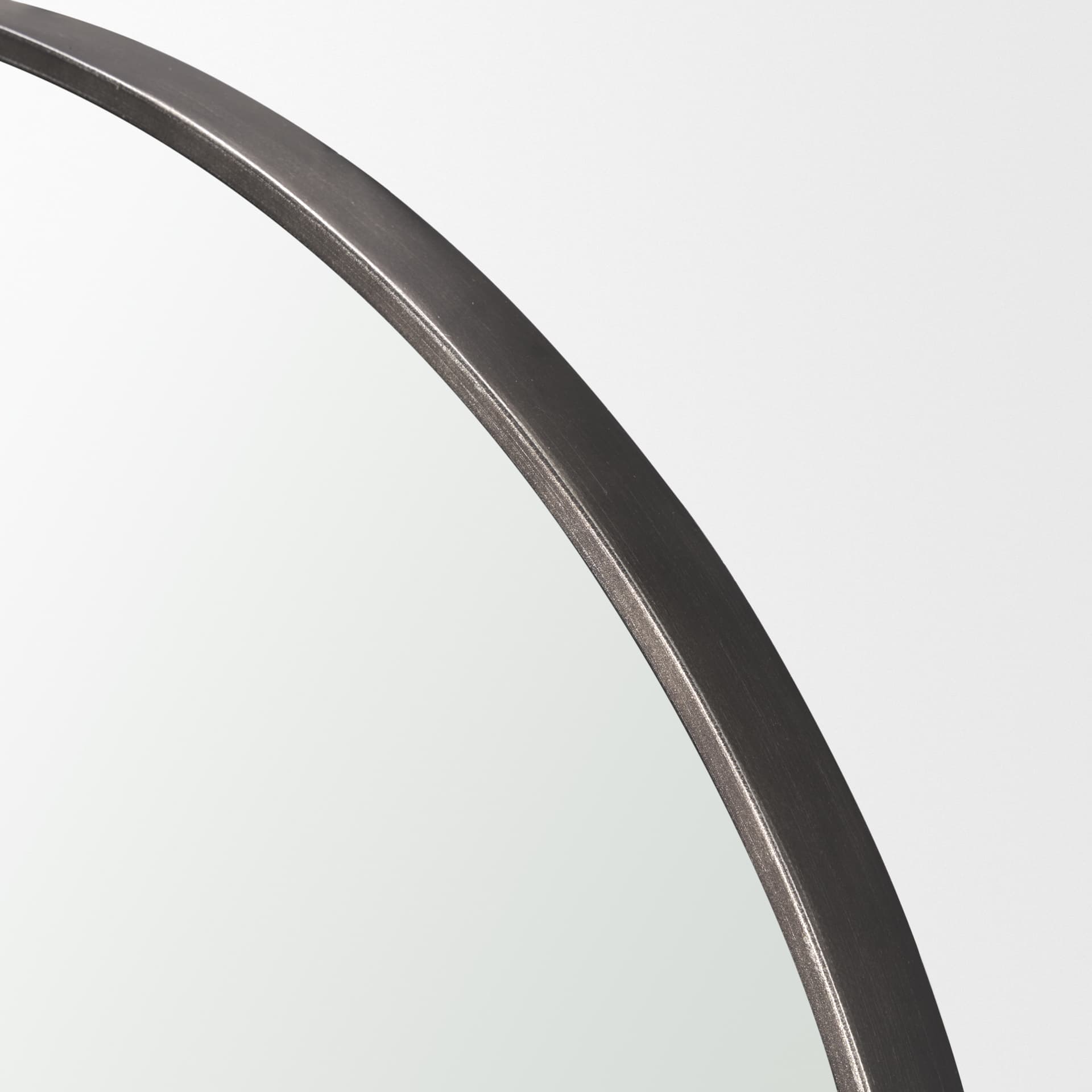 Tillie Round Gunmetal w/ Textured Metal Frame Wall Mirror — product photograph