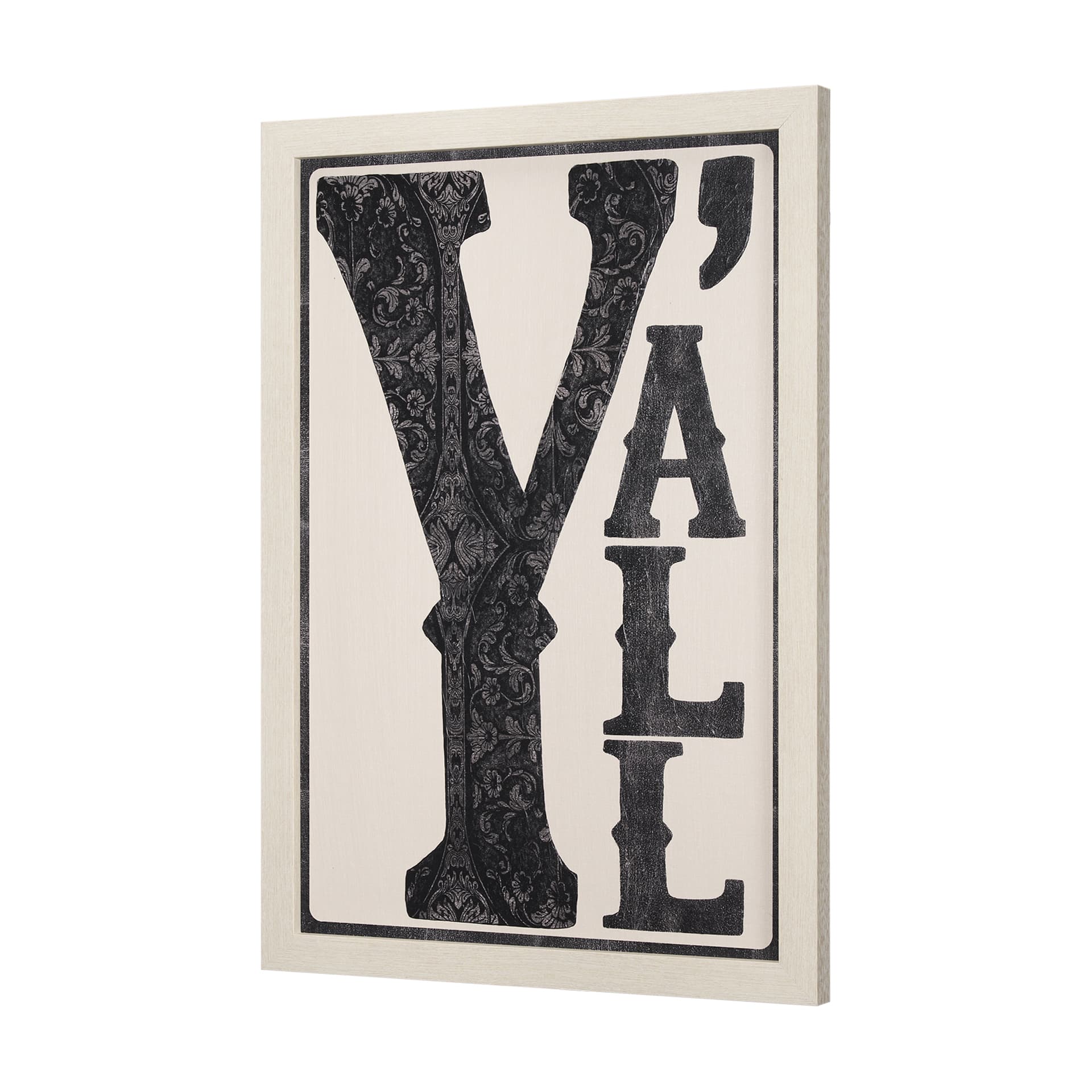 Cowboy Culture - Y'all by Mercana Studio a Hand Embelished Textured Framed Art Print — product photograph