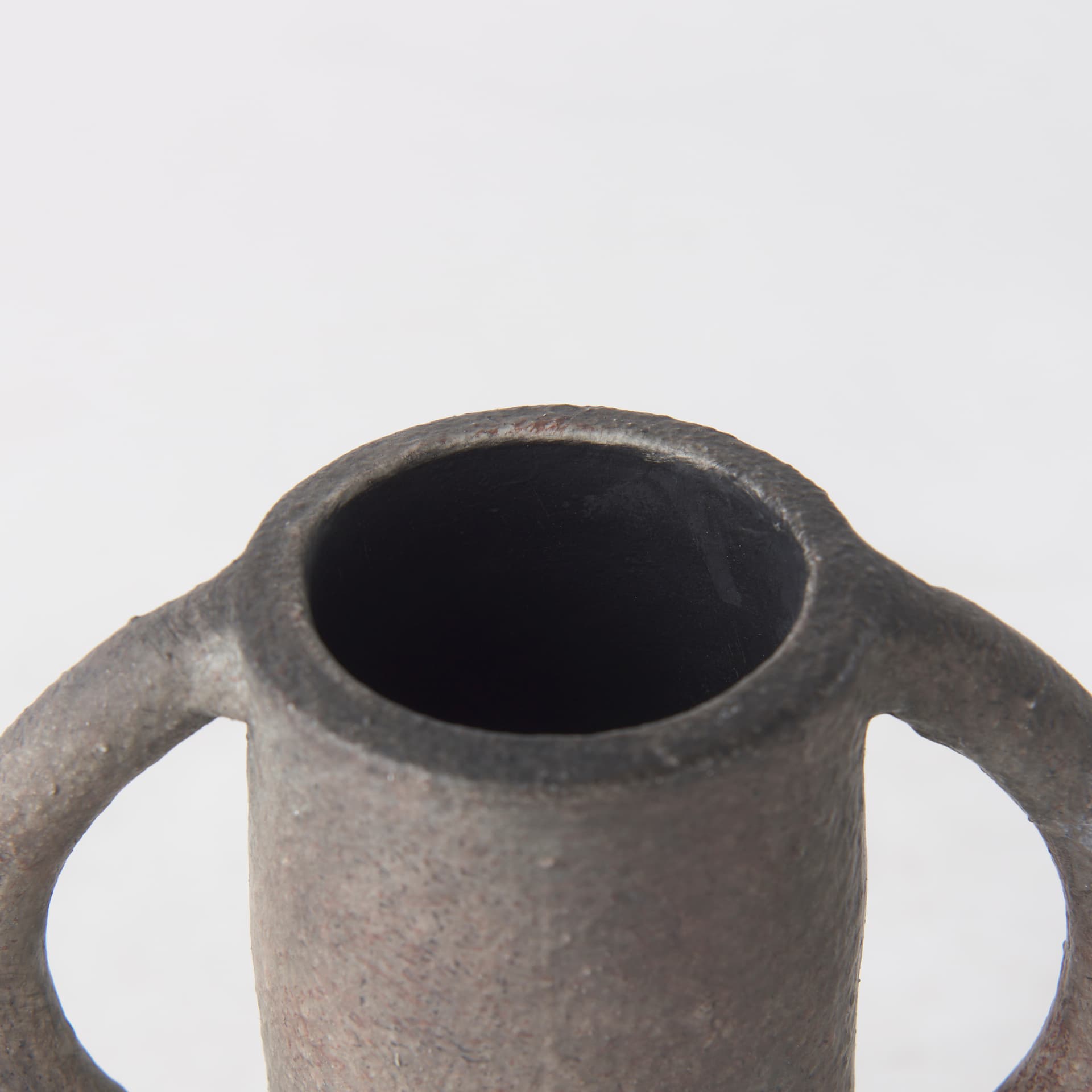 Armani 6.7H Brown-Gray Double Ear Vase — product photograph