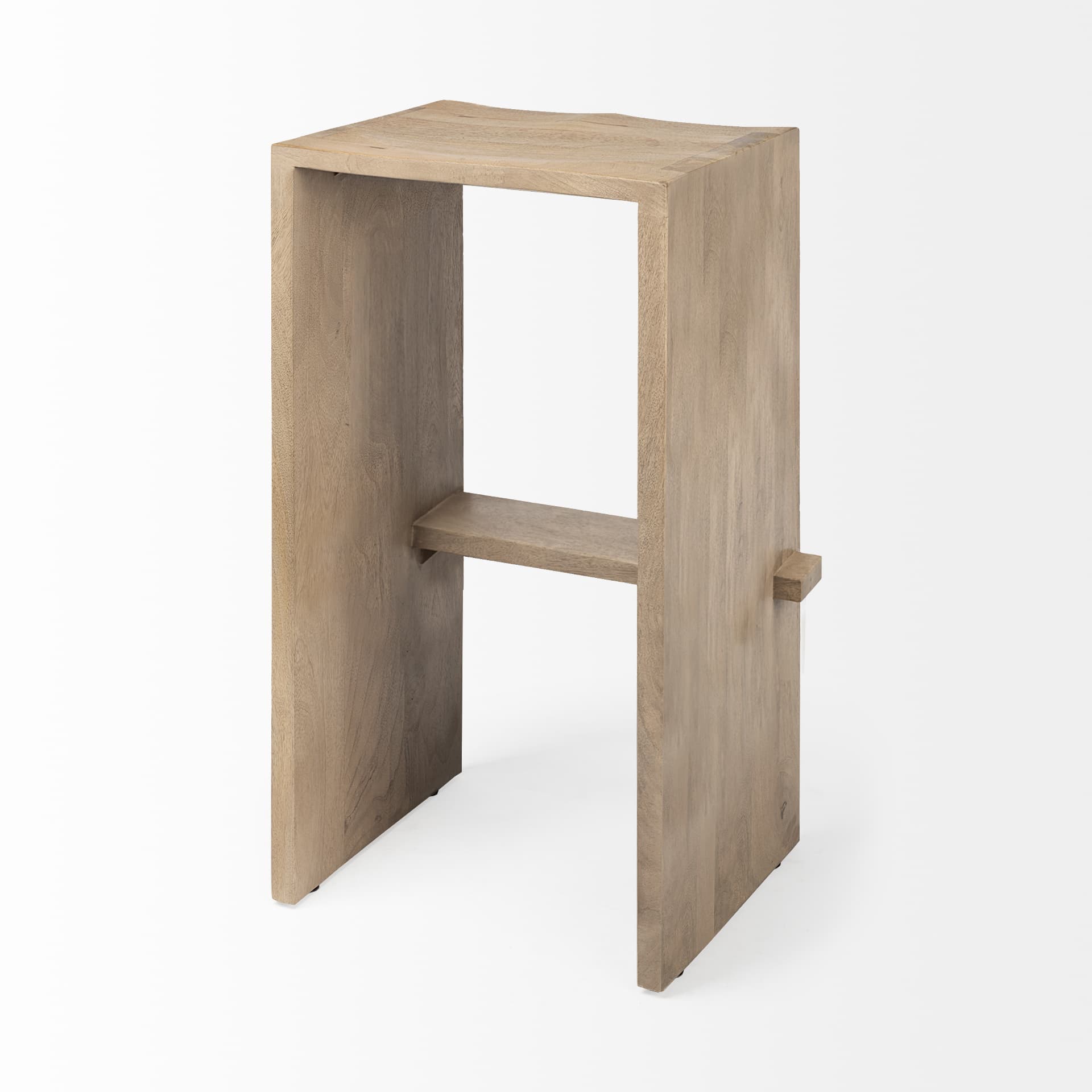 Aida Backless 30in Seat Bar Stool | Light Brown — product photograph