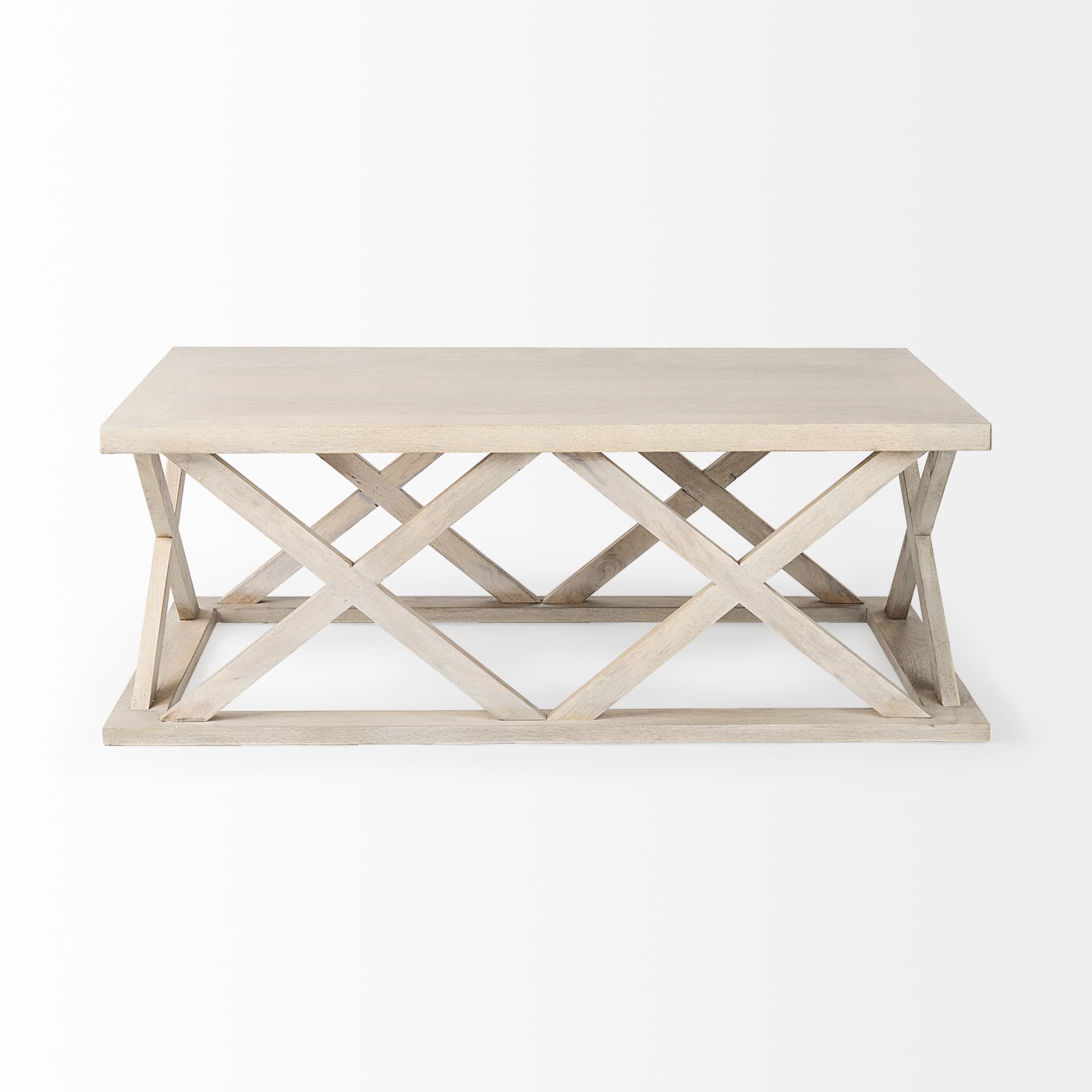 Forsey 48.0L x 28.0W x 17.5H Blonde Wood Rectangular Coffee Table — product photograph