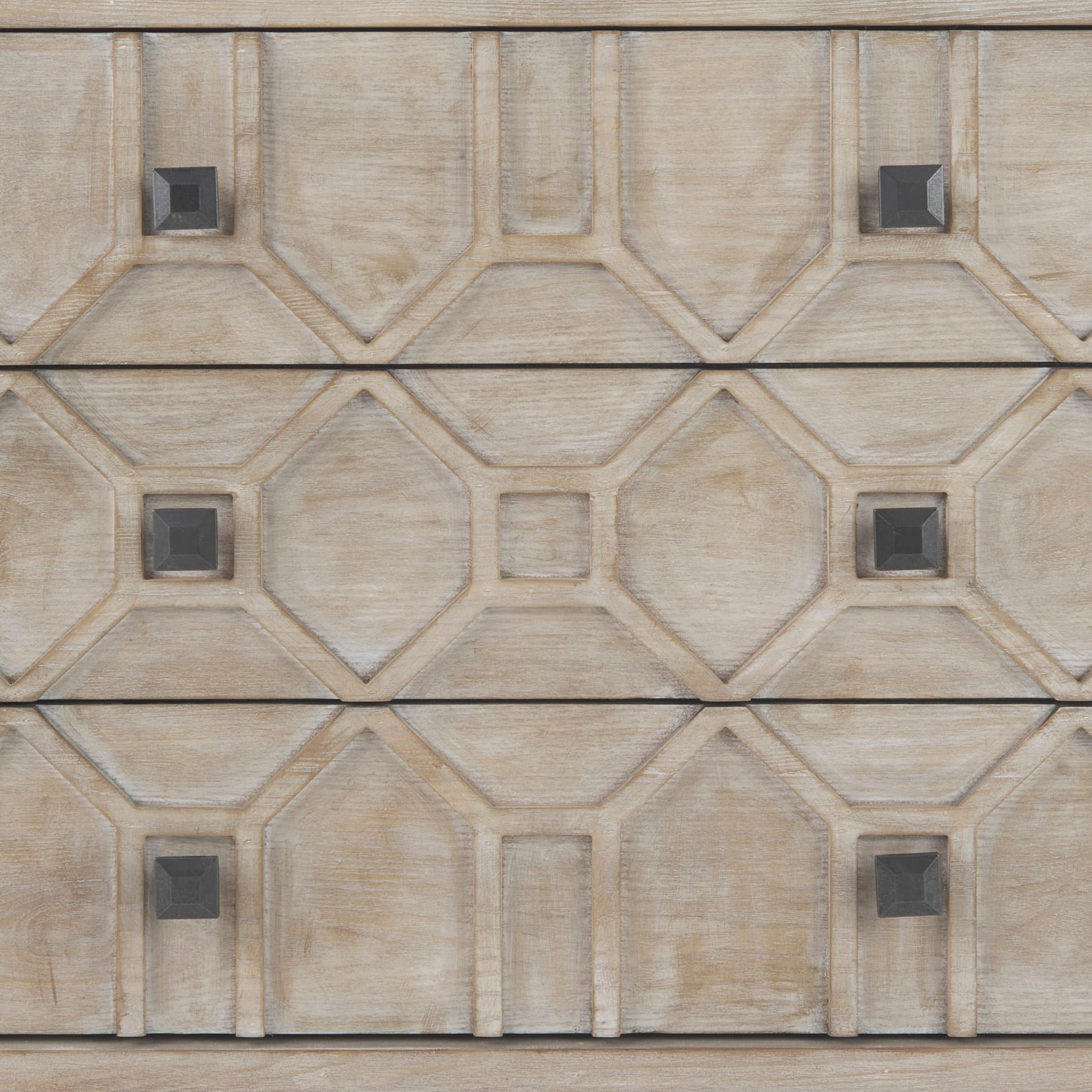 Genevieve I 39L x 16W Light Brown Fir Veneer 3 Drawer Accent Cabinet — product photograph