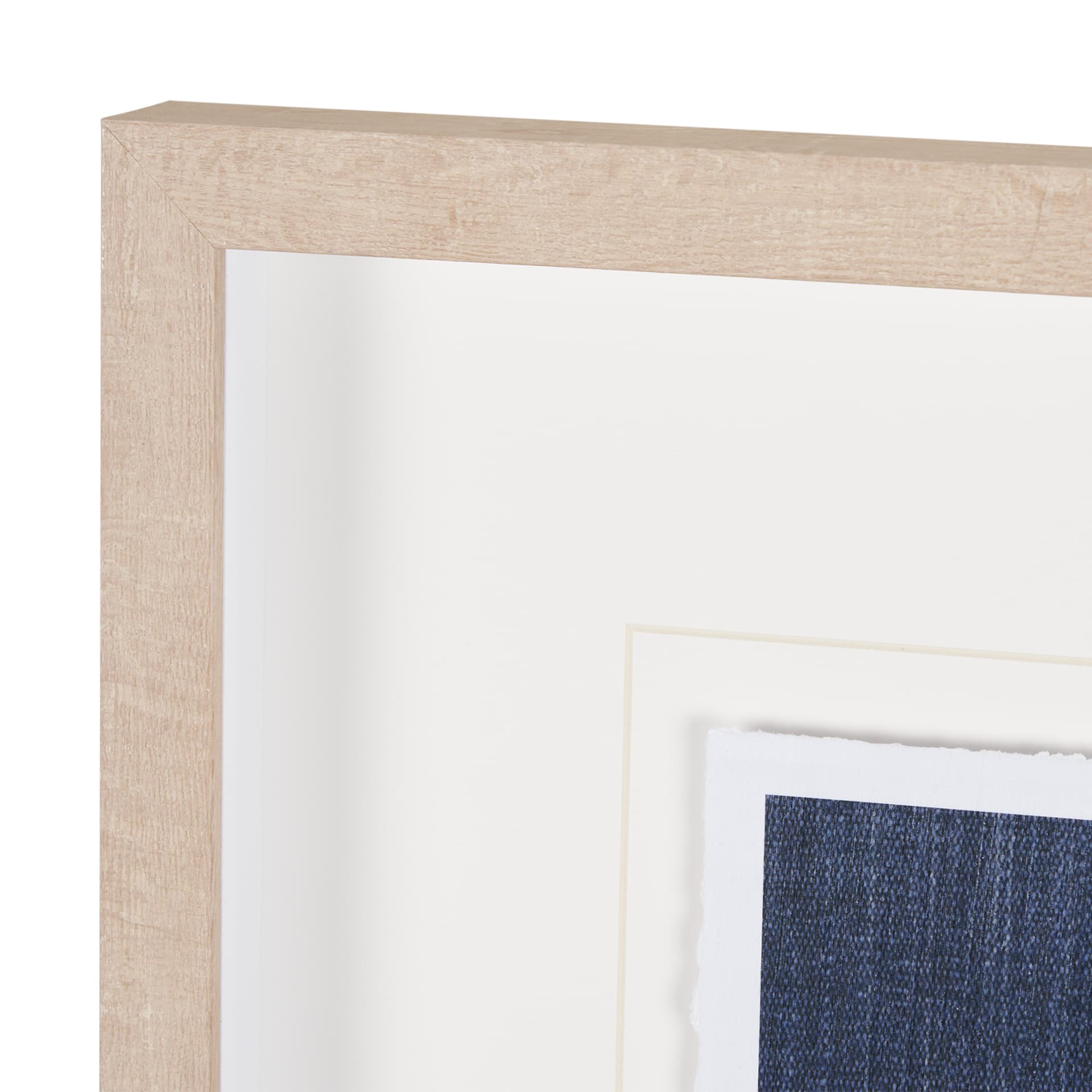 Blue Tapestry I by Mercana Studio a Hand Embelished Textured Framed Art Print Matted under Glass — product photograph