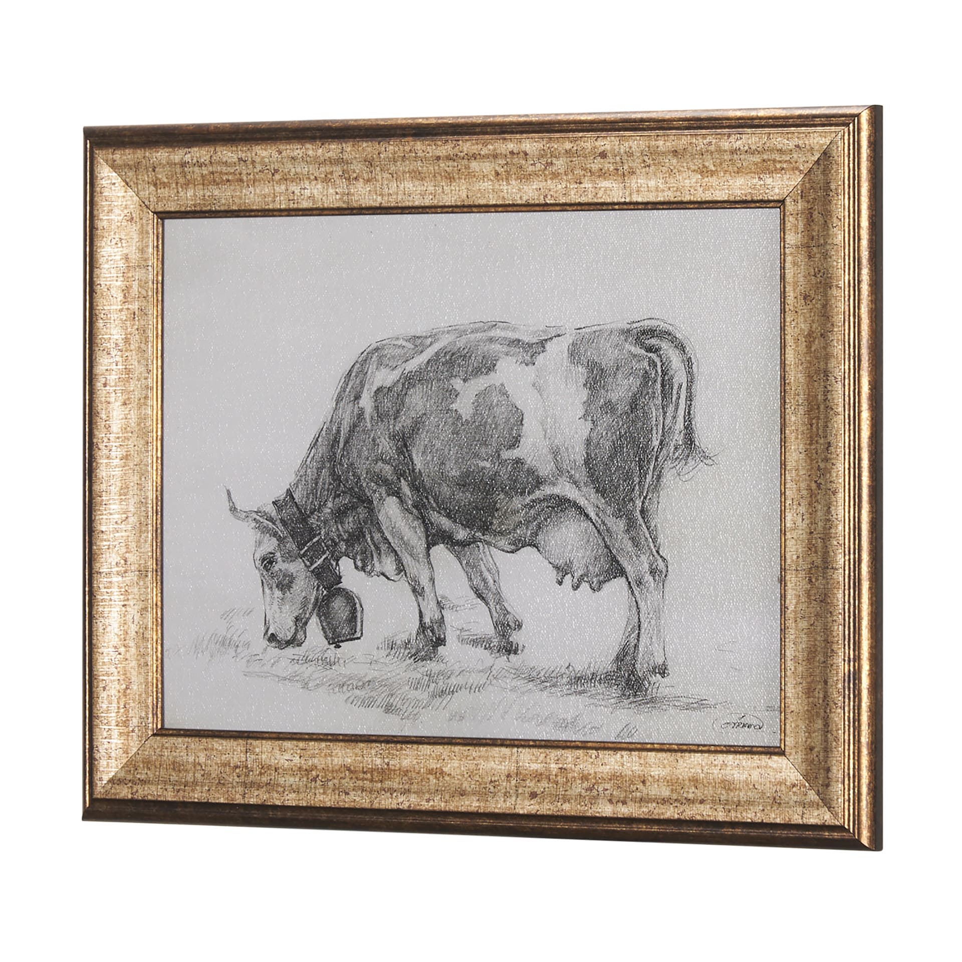 Old West Collection I ( Farm view) by Mercana Studio a Hand Embellished Textured Framed Art Print — product photograph