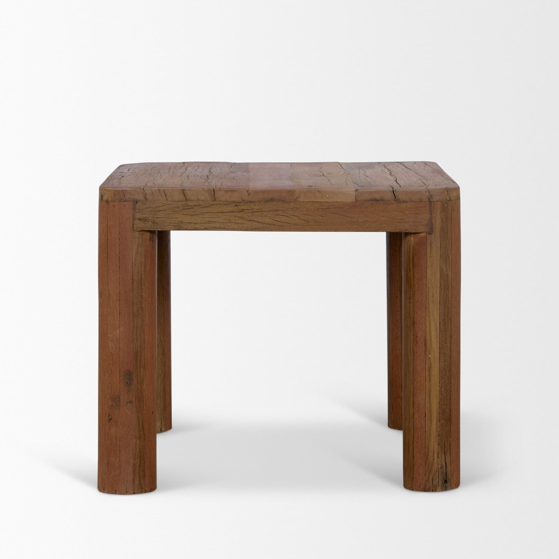Hewitt Square Smooth Reclaimed Wood Side Table — product photograph