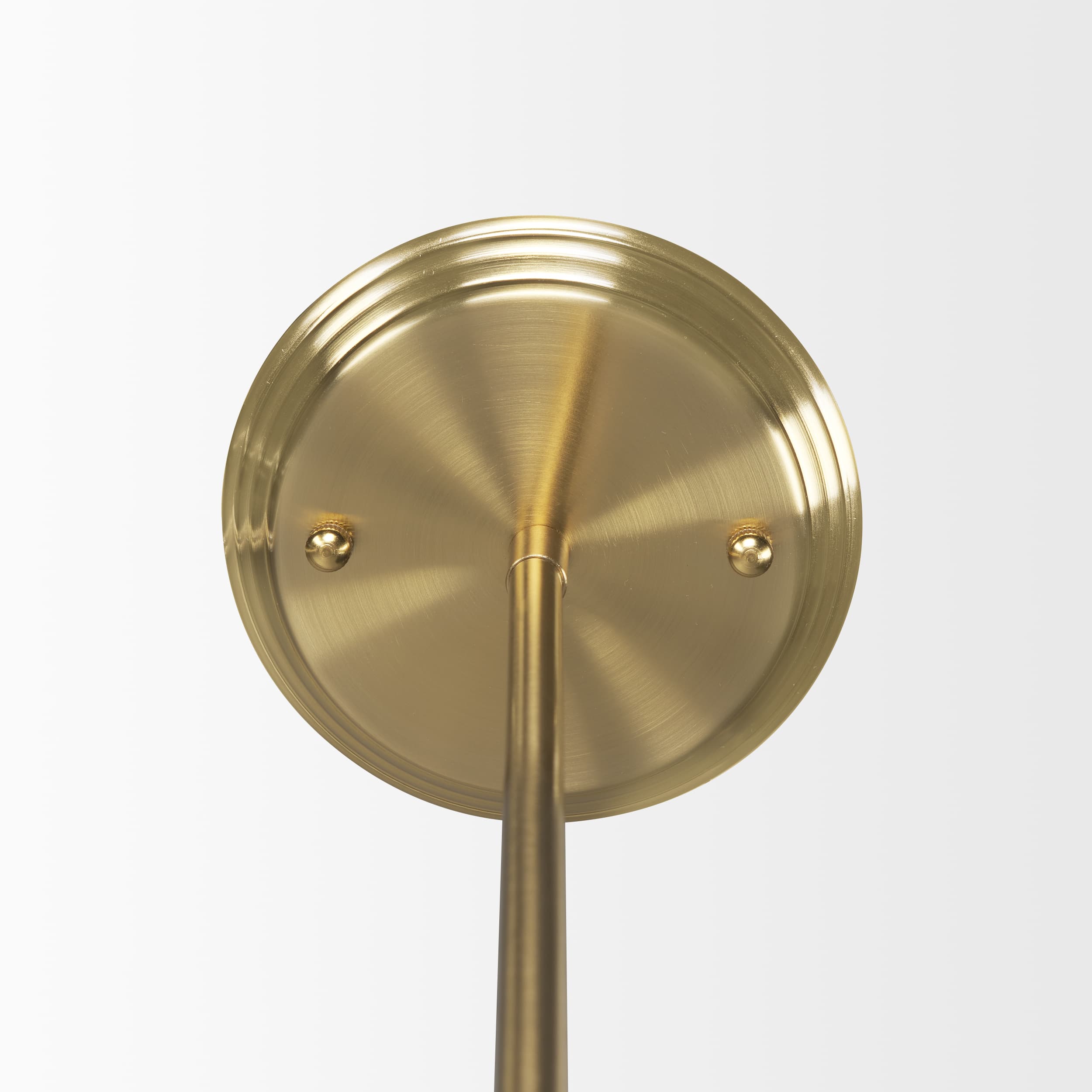 Farrah Frosted Glass Globe w/ Gold Metal Pendant Light — product photograph