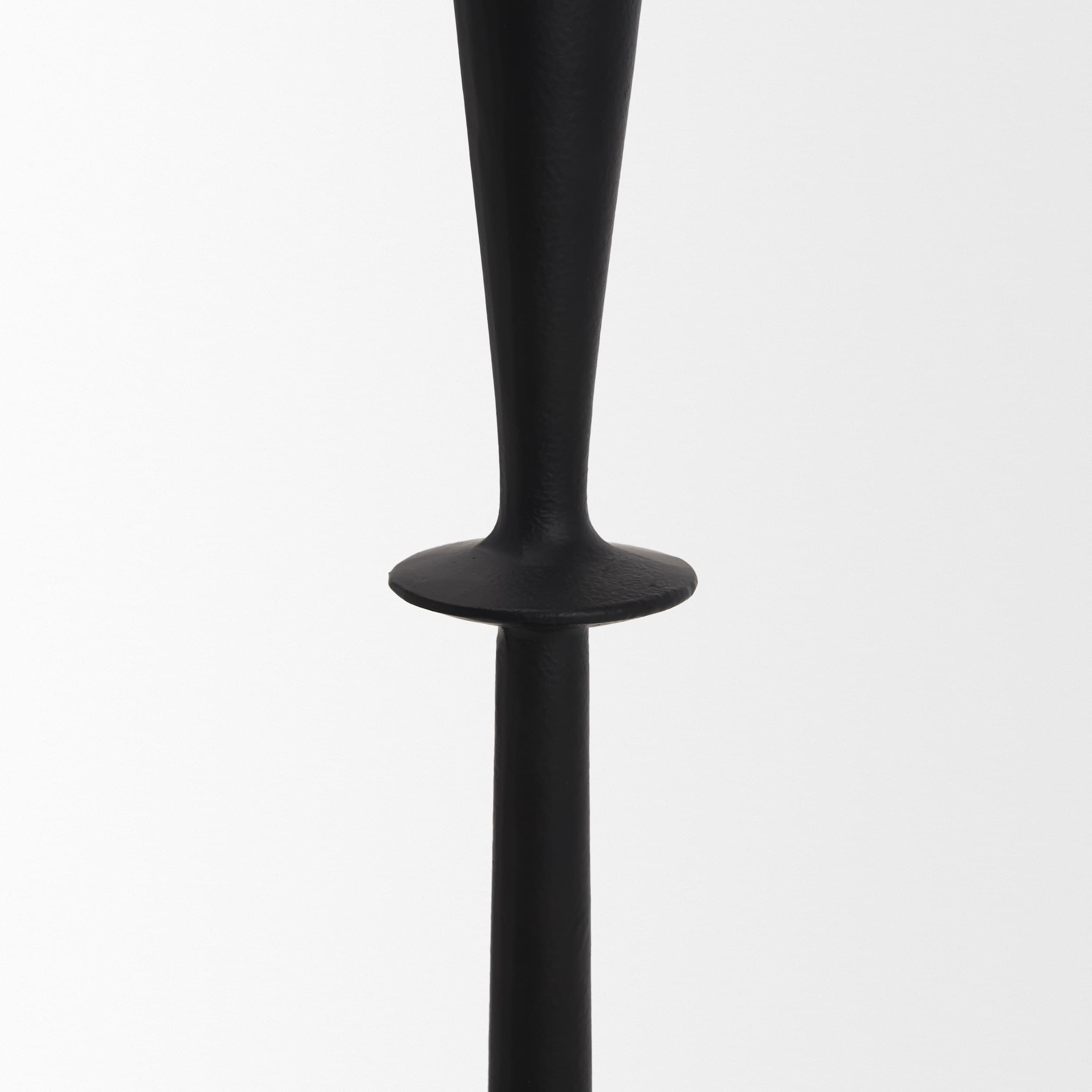 Qwin Matte Black Cast Aluminum Tall Candle Holder — product photograph