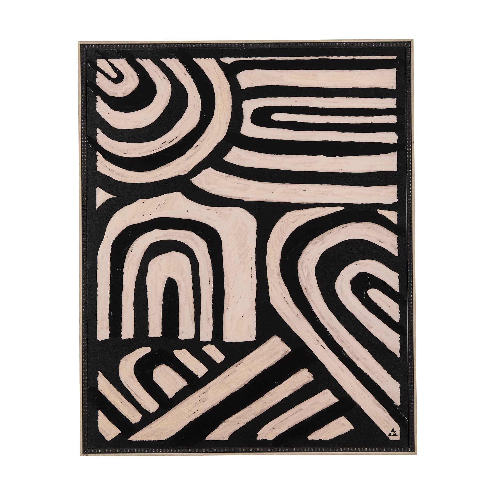 Clay Patern II by Mercana Studio a Hand Embellished Textured Framed Art Print — product photograph