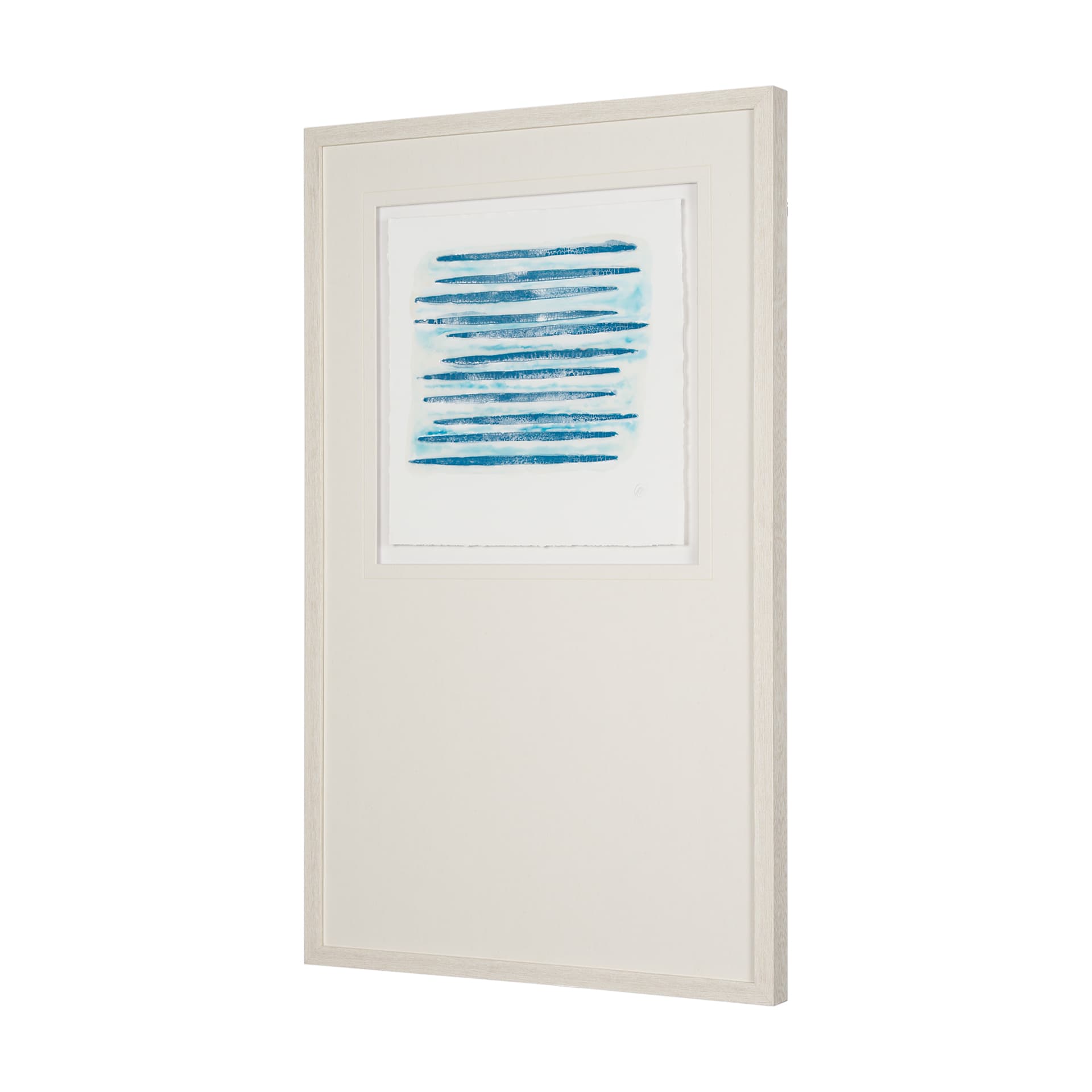 Calm River Blue II by Studio M a handmade Original Framed Artwork under Glass — product photograph