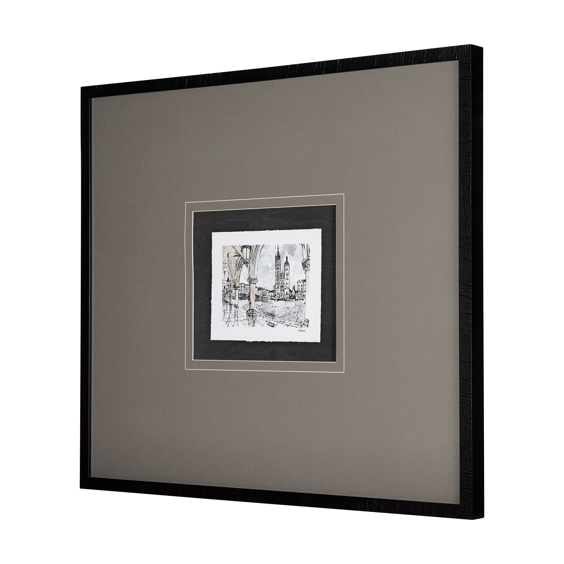 Travel memories IV by Natalia a Framed Art Print Matted under Glass — product photograph
