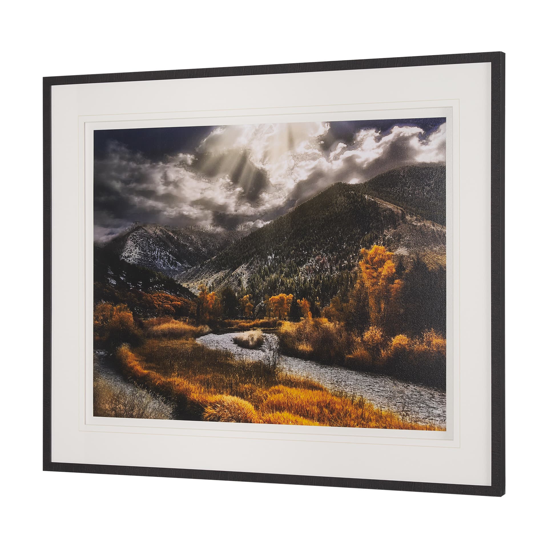 Summit Trail by Bobbie Goodrich a Hand Embellished Framed Photo Art Print Matted under Glass — product photograph