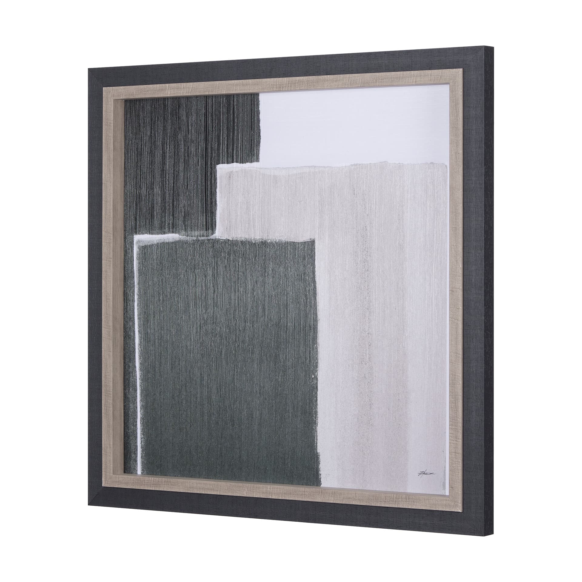 Blocks I by Mercana Studio a Hand Embellished Textured Framed Art Print — product photograph