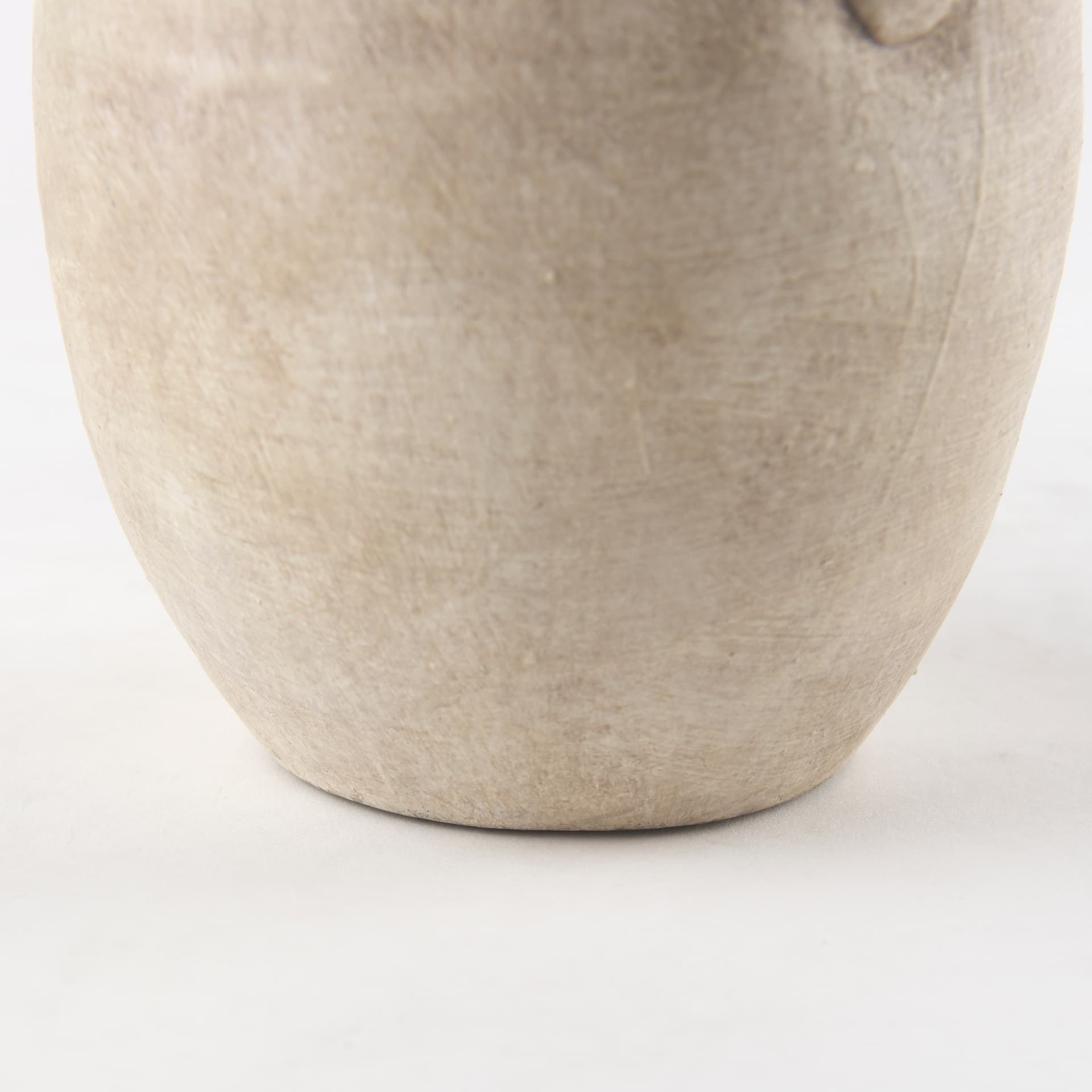 Zenni 5.3L x 5.3W x 9.3H Warm Beige Ceramic Vase — product photograph