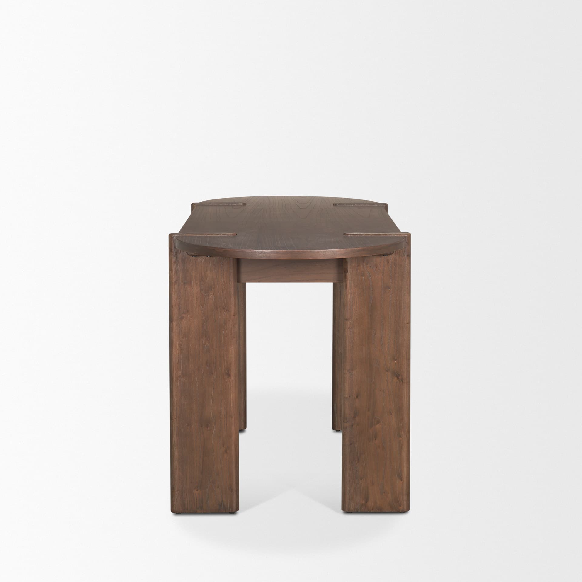 Sohan Dark Brown Elm Wood Oblong Desk — product photograph