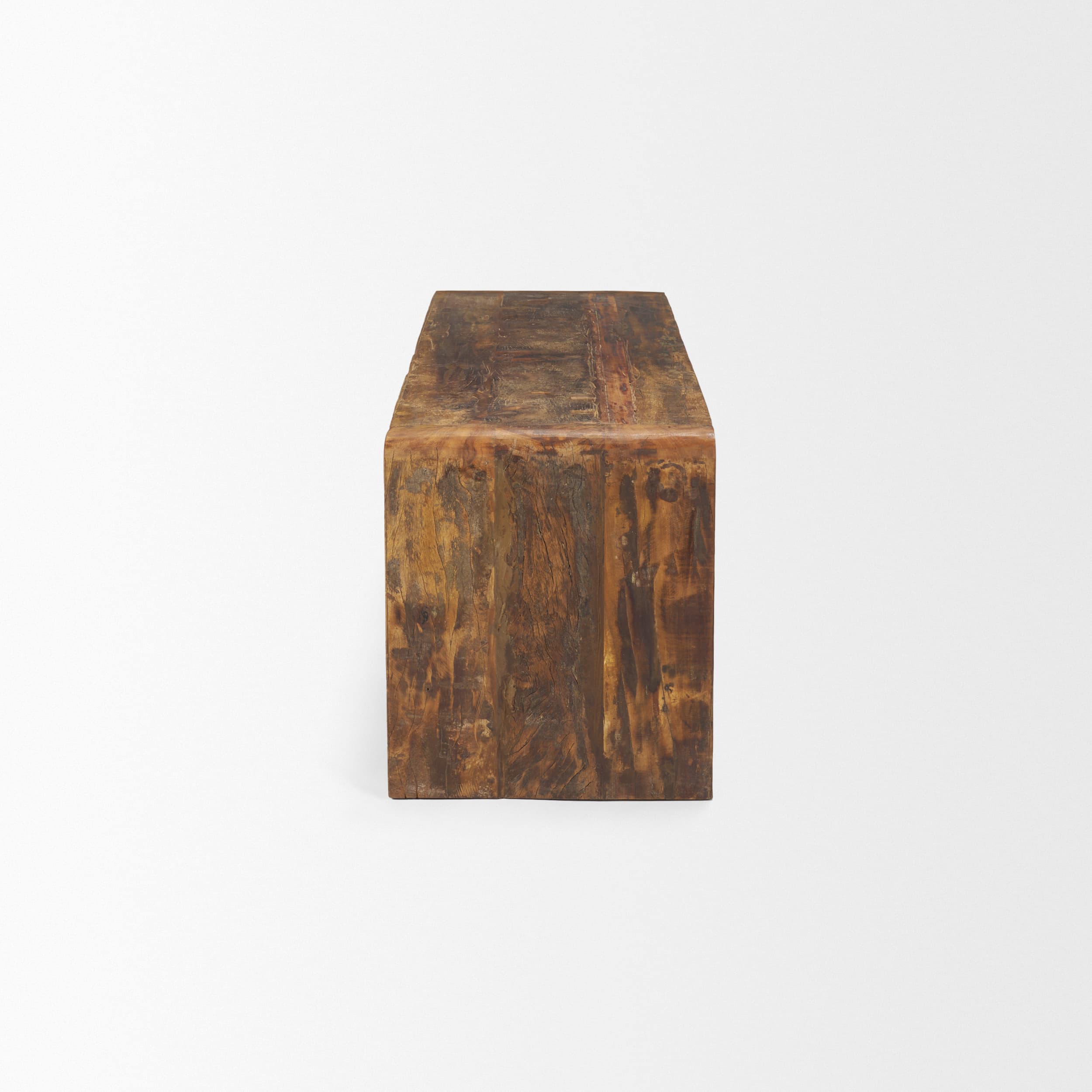 Estelle Rustic Brown Reclaimed Wood Bench — product photograph