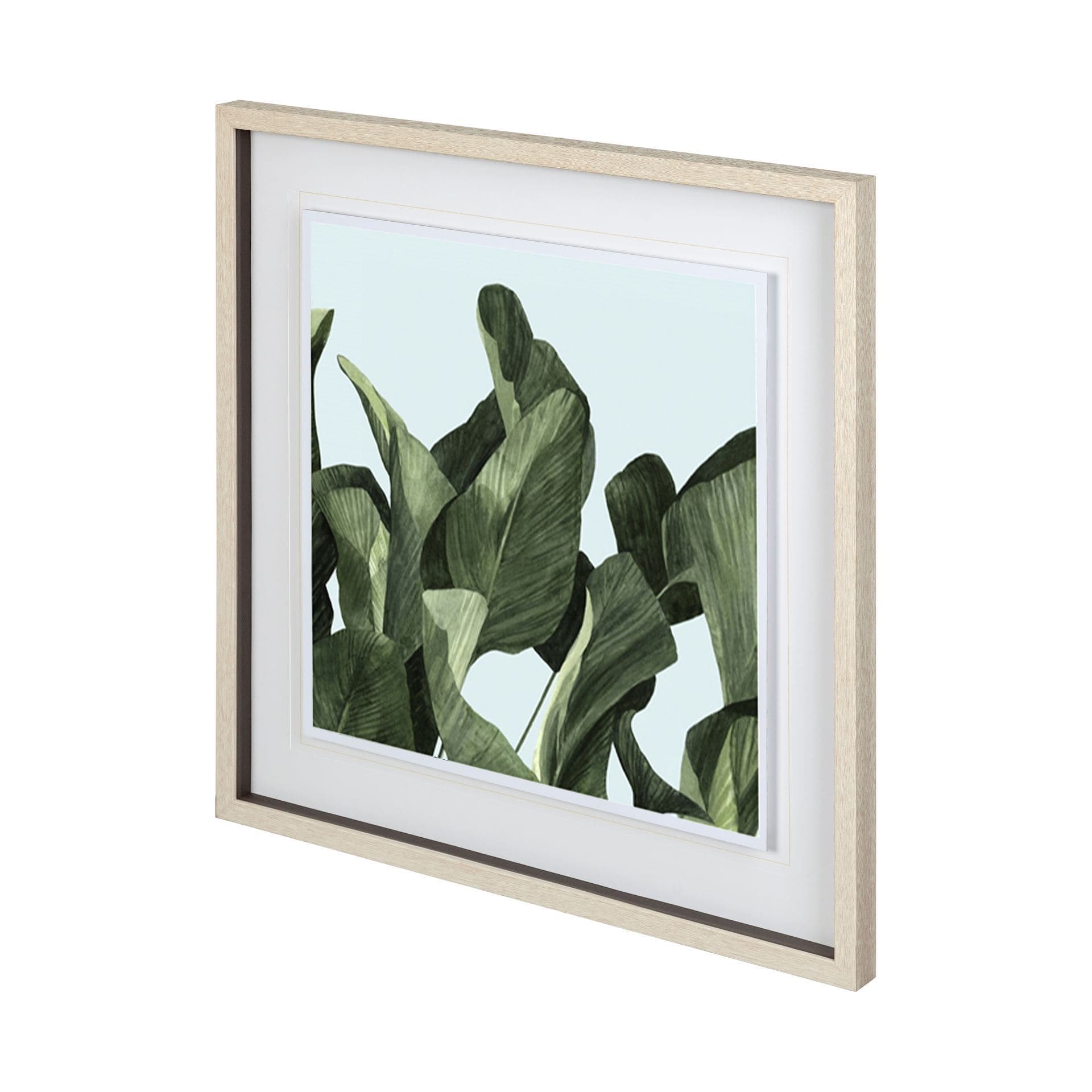 Celadon Palms II by Emma Scarvey a Framed Art Print Matted under Glass — product photograph