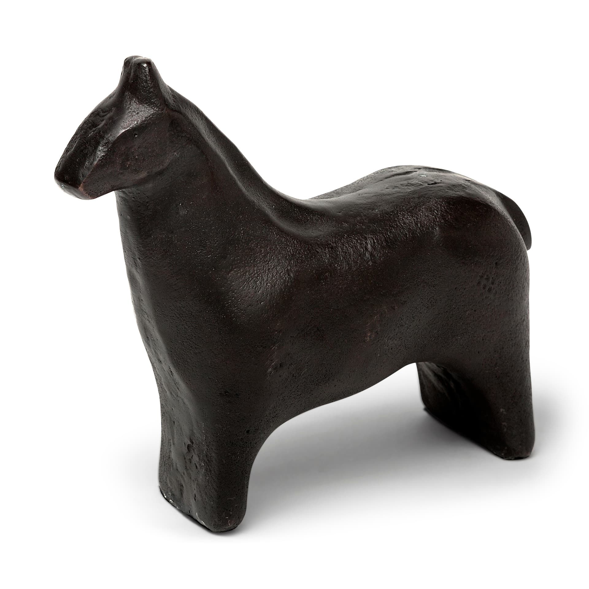 Sphynx II 7L x 2W Black Cast Aluminum Horse Shaped Object — product photograph