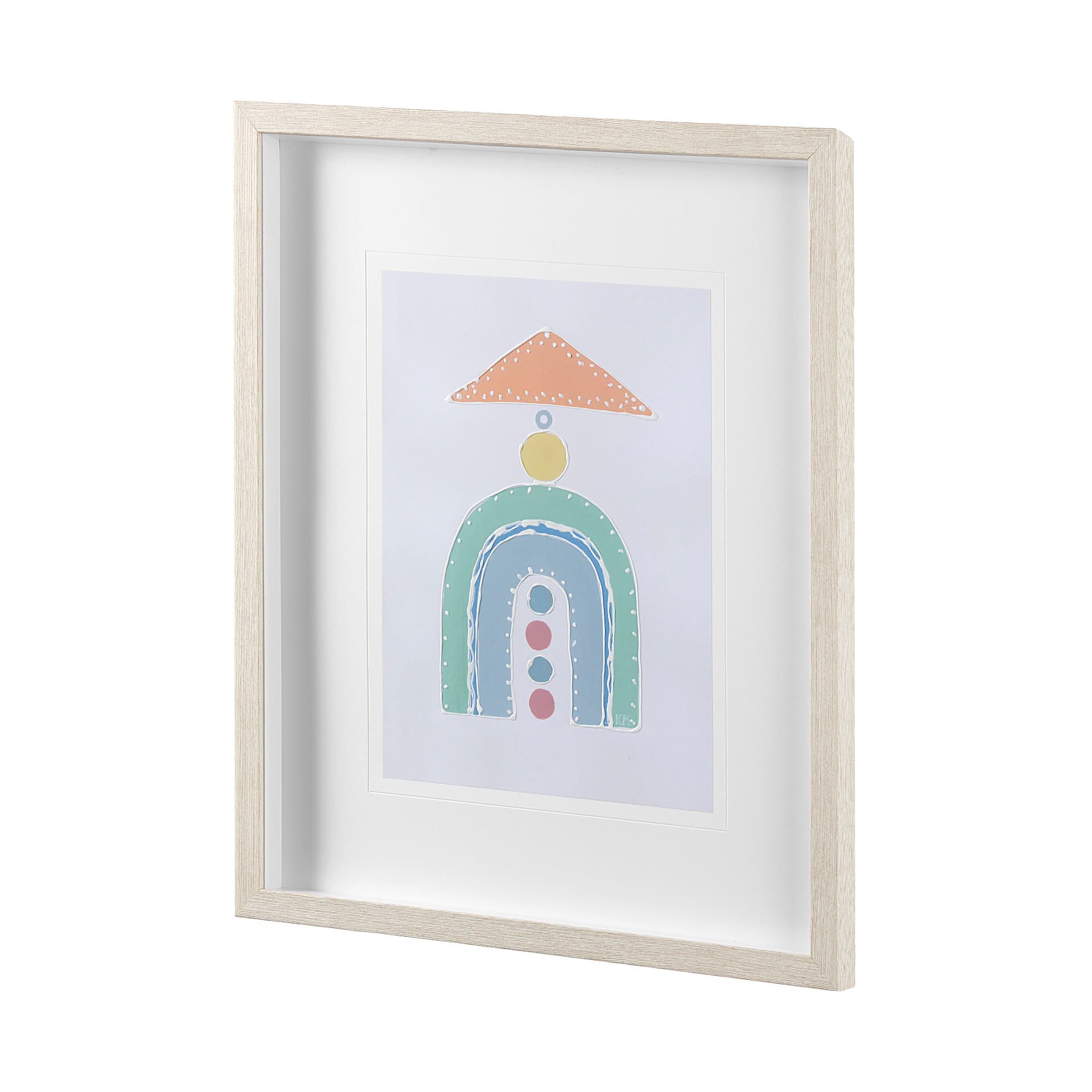 Pavilion I by Mercana Studio a Hand Embellished Textured Framed Art Print Matted under Glass — product photograph