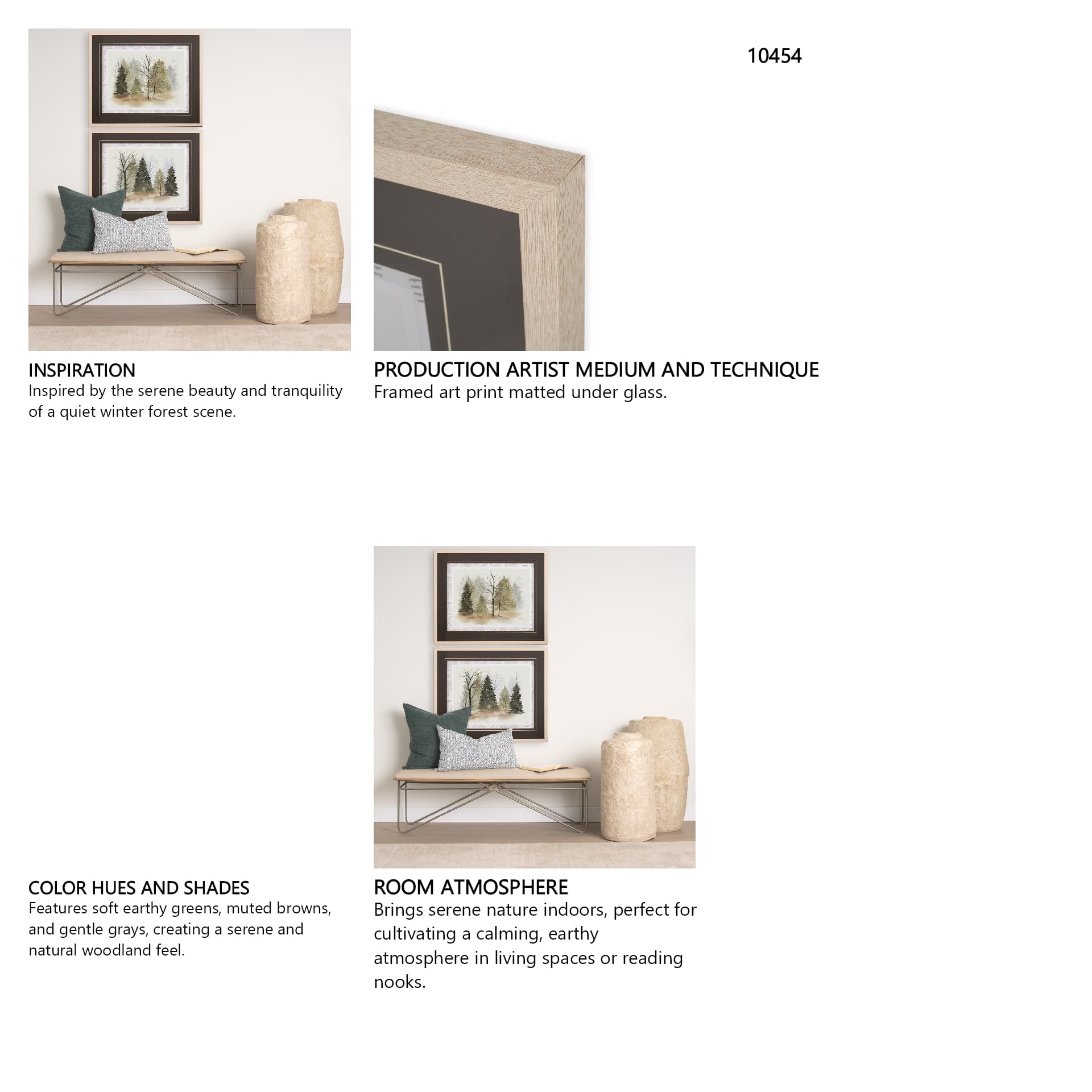 In the Mist II by Grace Popp a Framed Art Print Matted under Glass — in a styled room