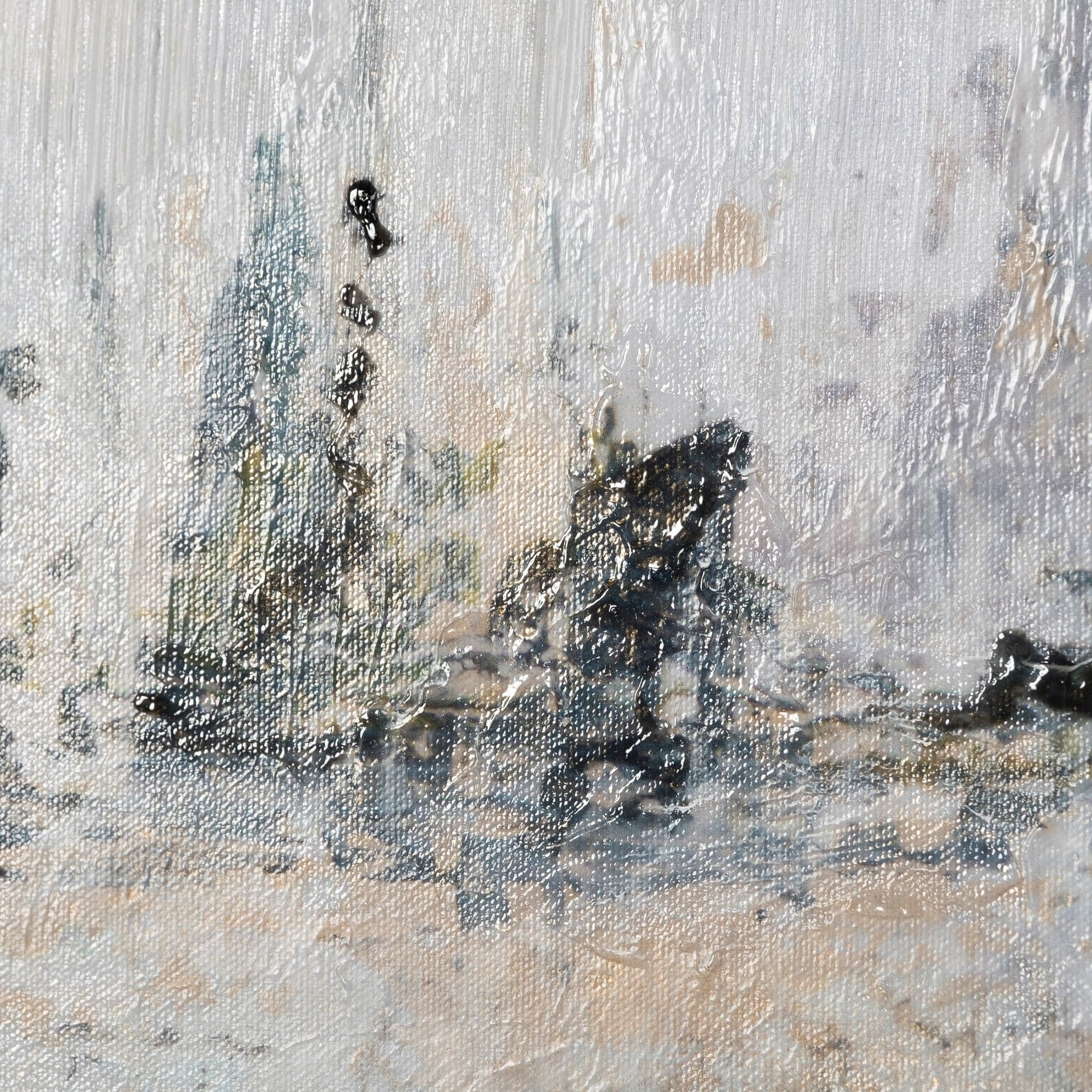 Waterfront I by Jonathan Klassen a Hand Embellished Textured Canvas — product photograph
