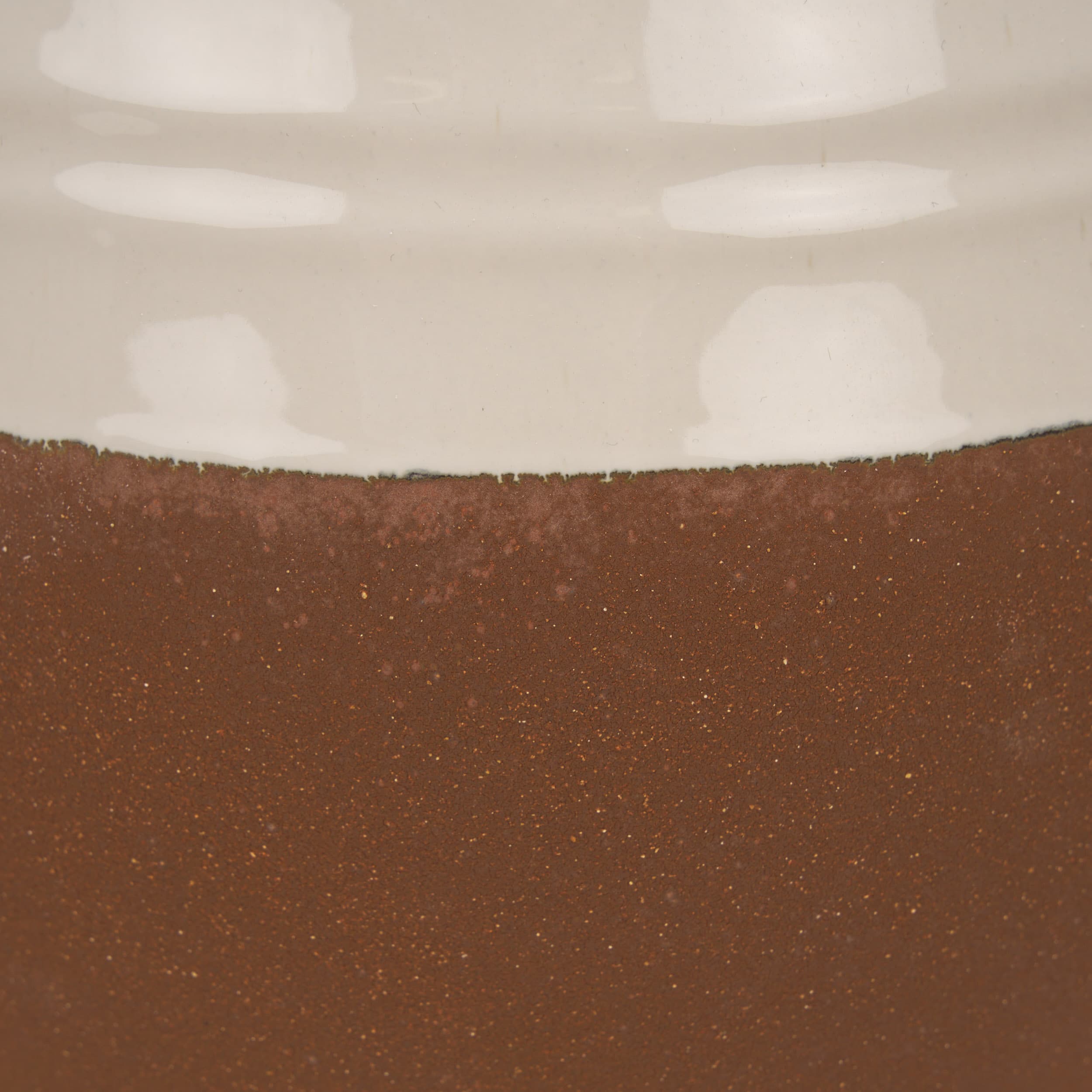 Tryna Large Beige w/ Matte Brown Ceramic Vase — product photograph