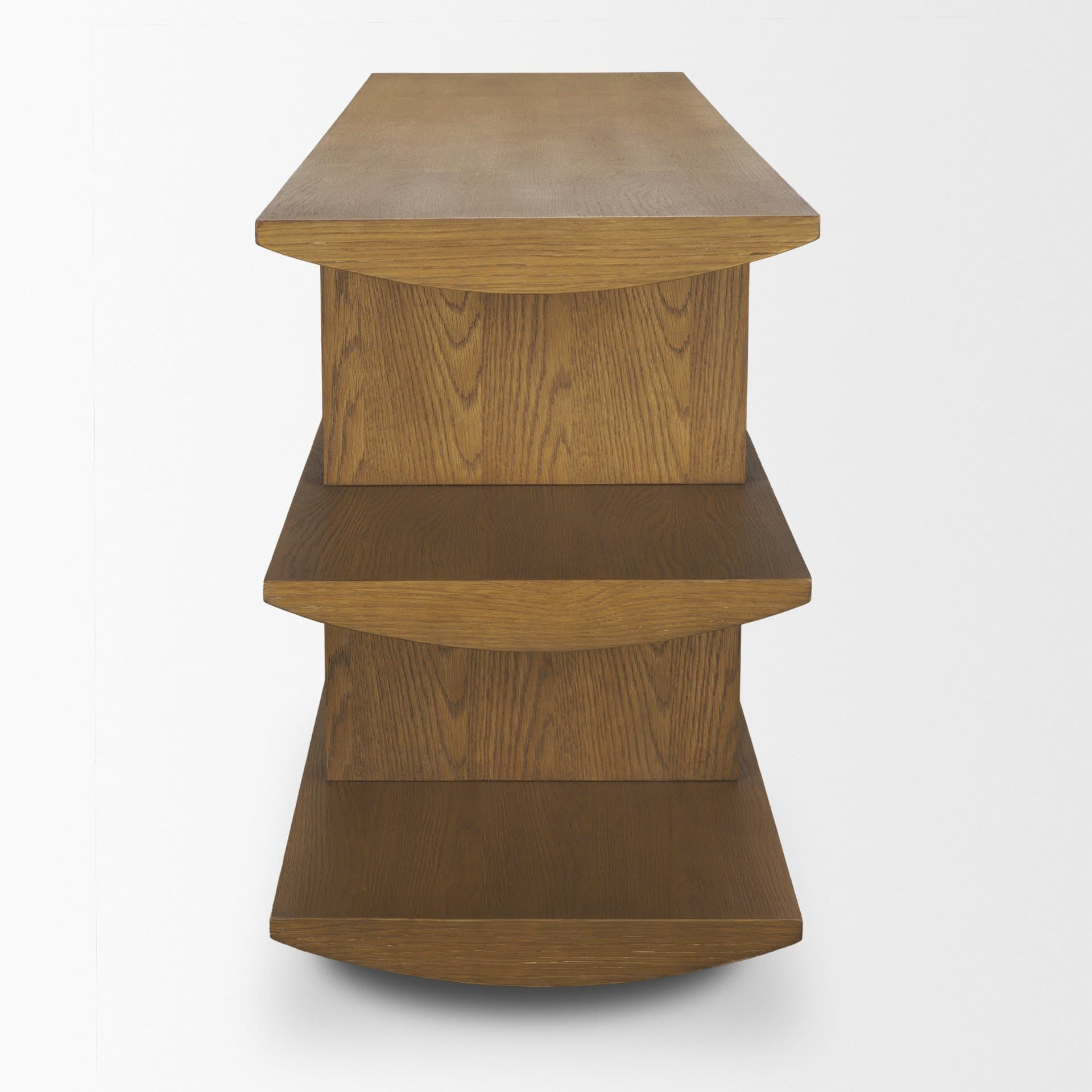 Boden 74" Wood Console Table w/ Open Shelves — product photograph