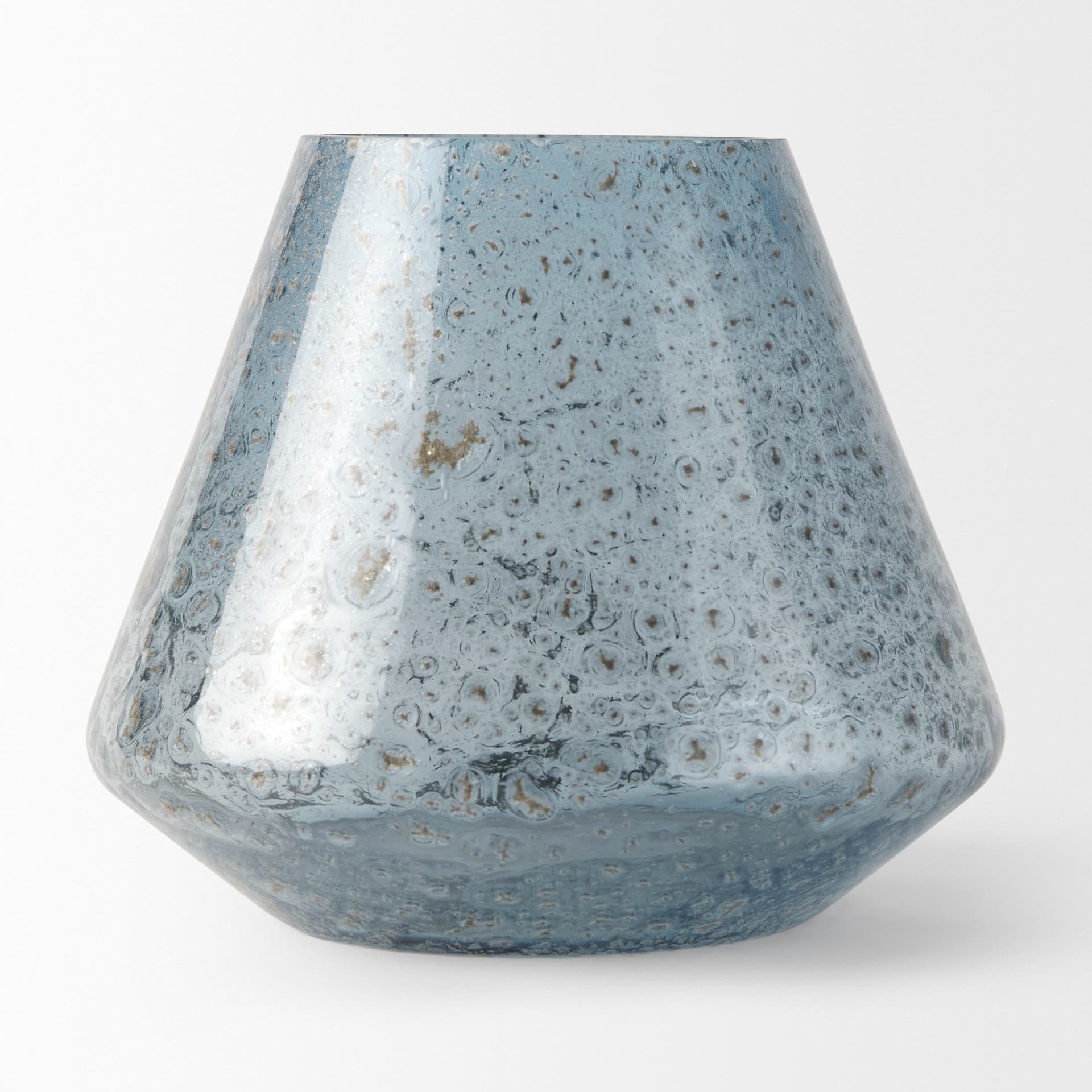 Robyn Short Blue Glass Vase — product photograph