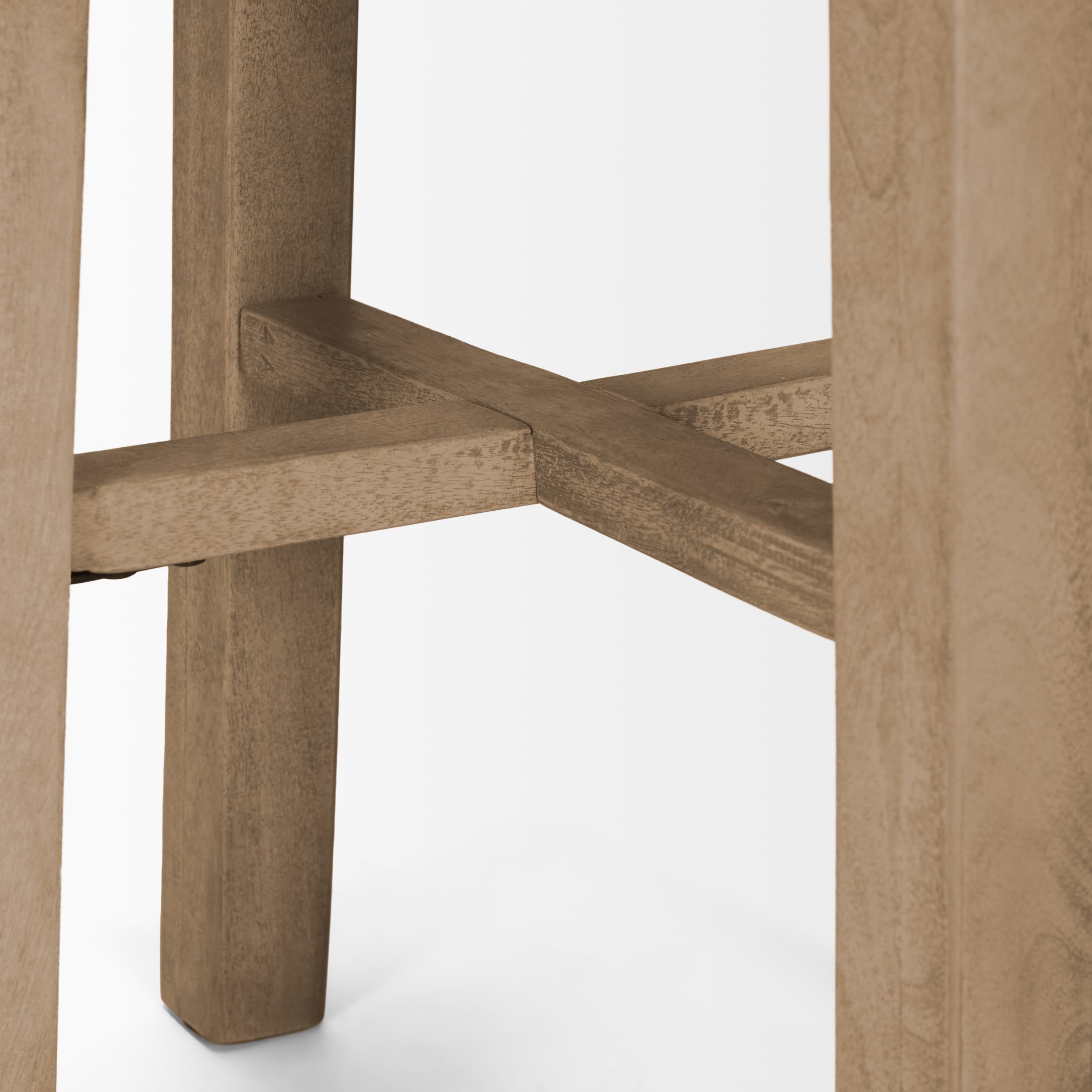 Brahma Backless 30in Seat Bar Stool | White Washed Wood — product photograph