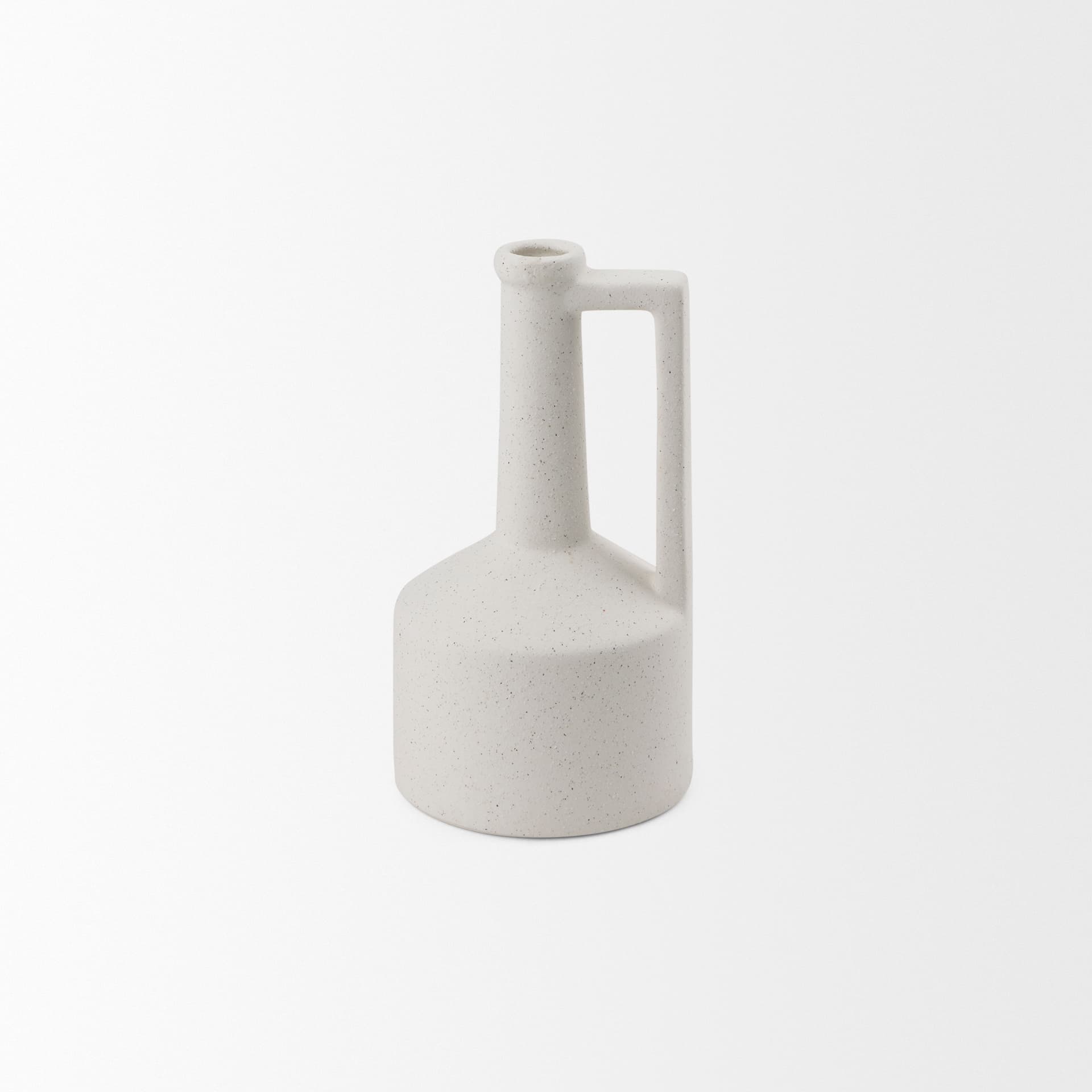 Burton 10.8H Small White Ceramic Jug Vase — product photograph