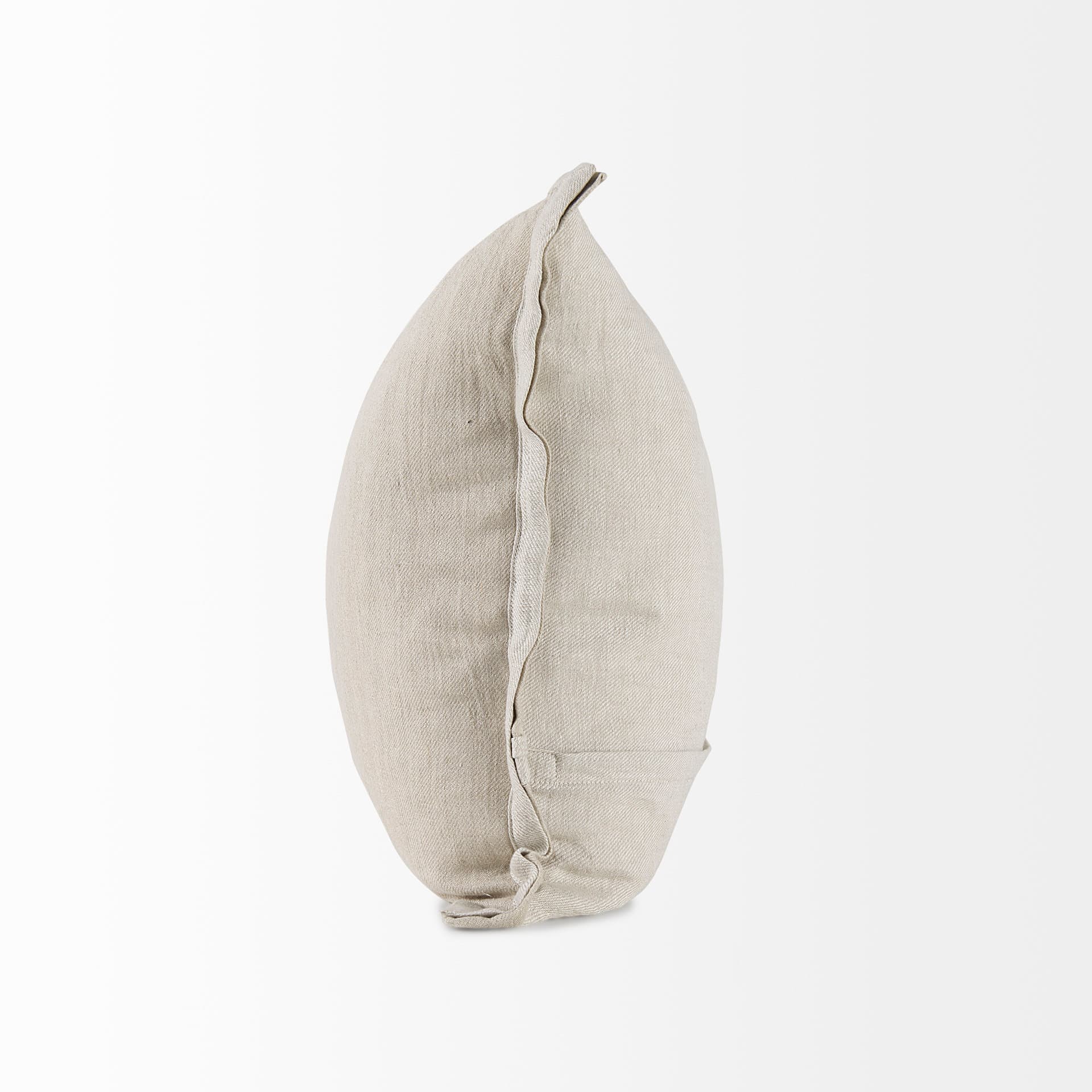 Mae 20x20 Beige Fabric Pillow Cover — product photograph