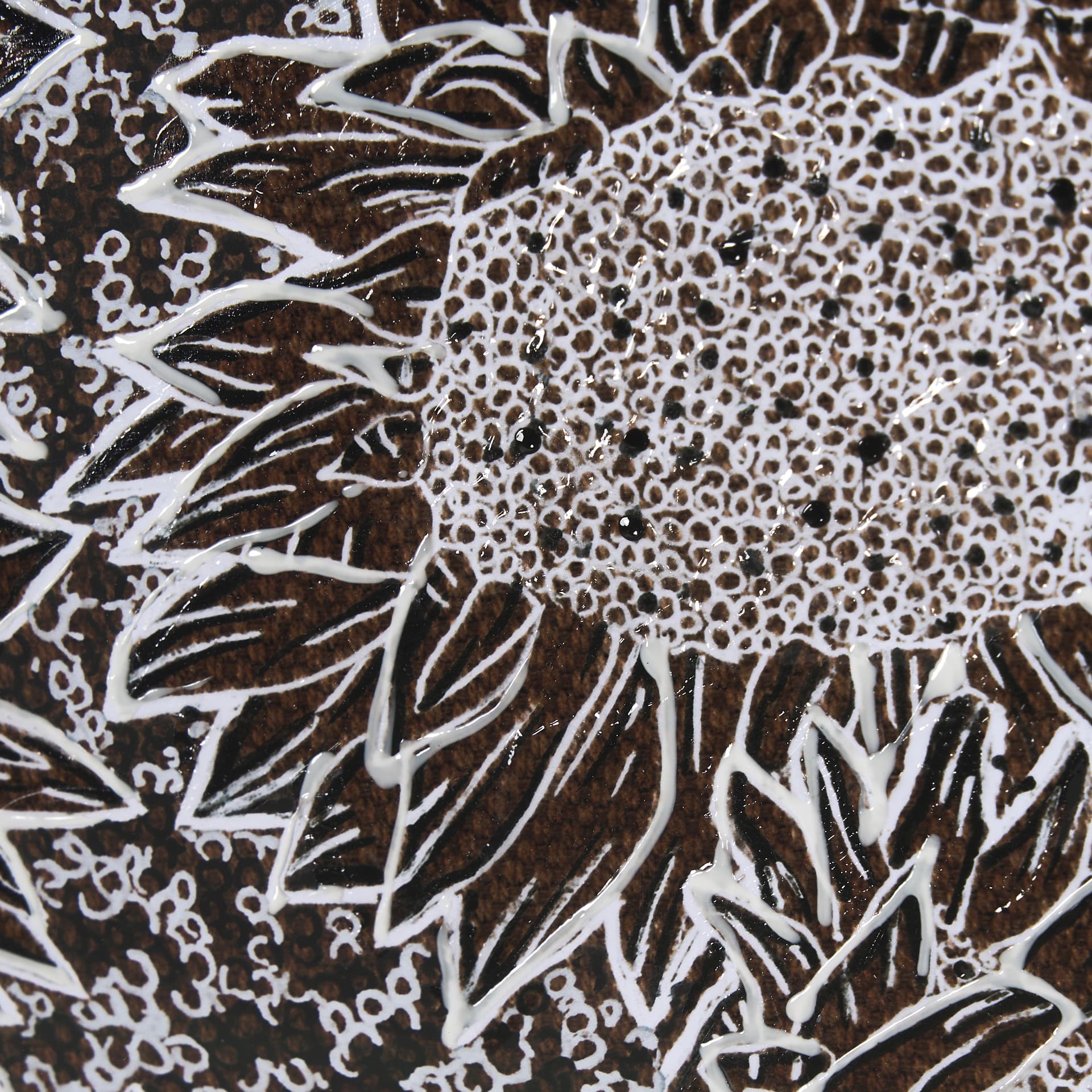 Sunflower Fest II by Mercana Studio a Hand Embellished Textured Framed Art Print Matted under Glass — product photograph