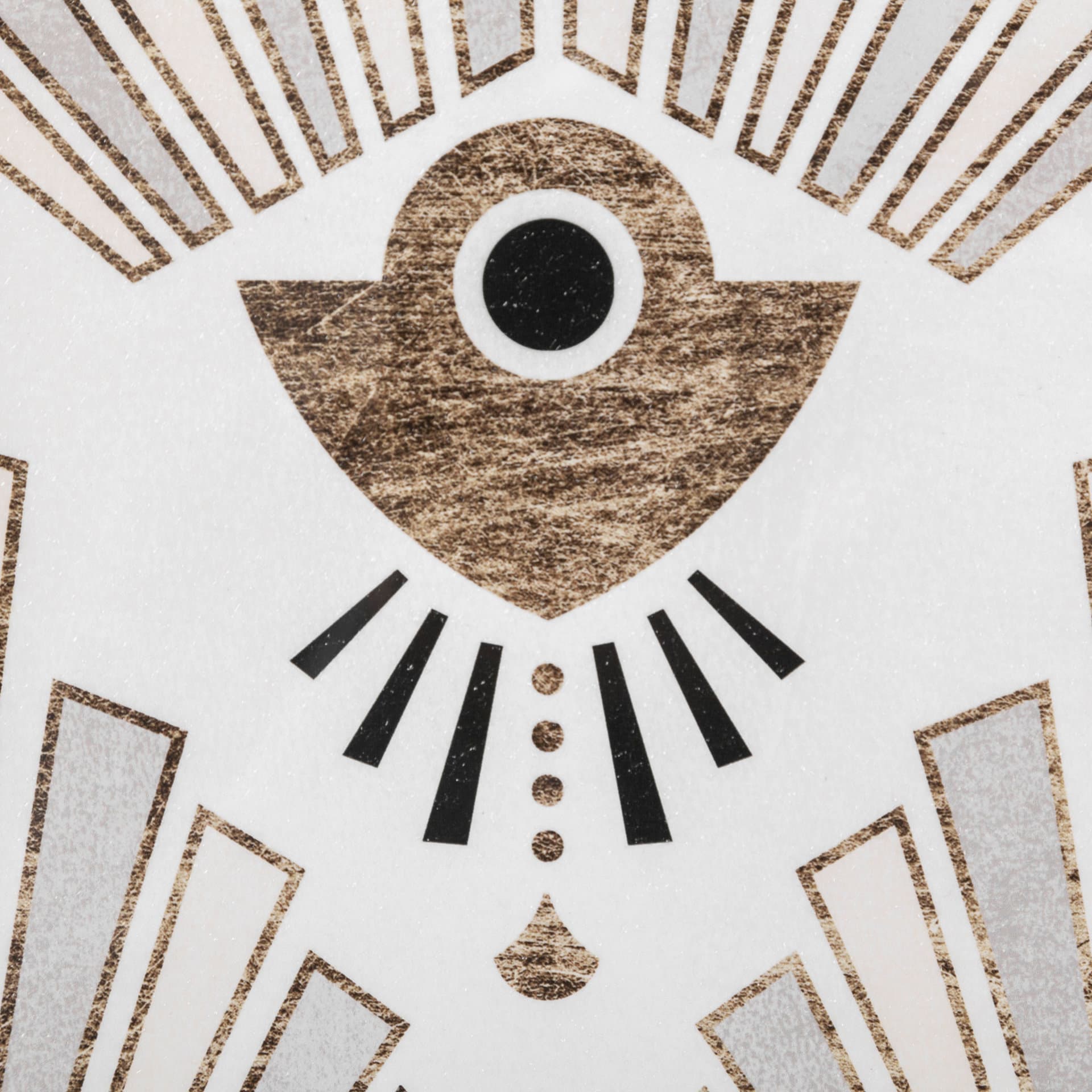 Deco Patterning III by Victoria Barnes Hand Embellished Textured Framed Art Print Matted under Glass — product photograph