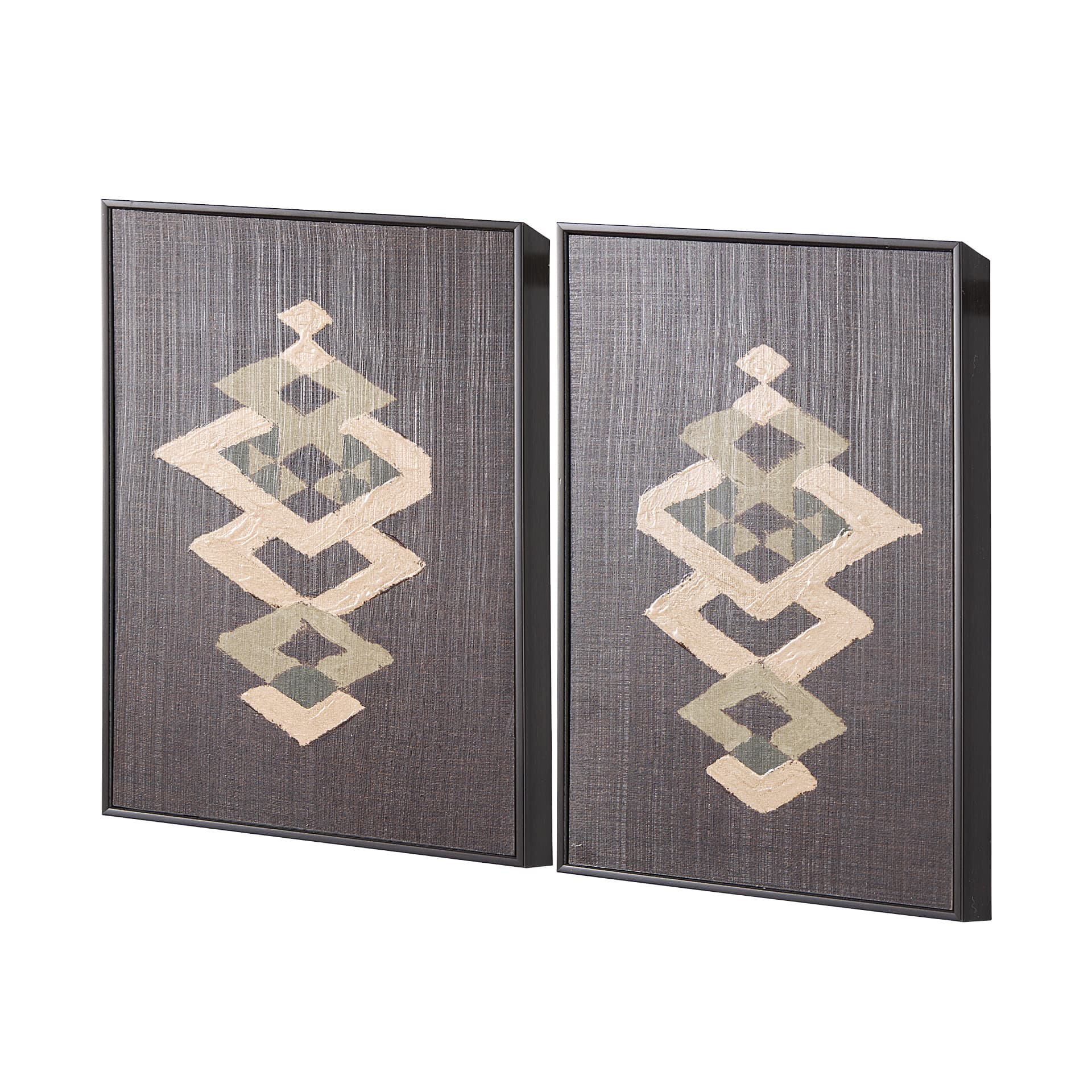 Brown Tapestry VII by Mercana Studio a Hand Embellished Textured Framed Art Print — product photograph