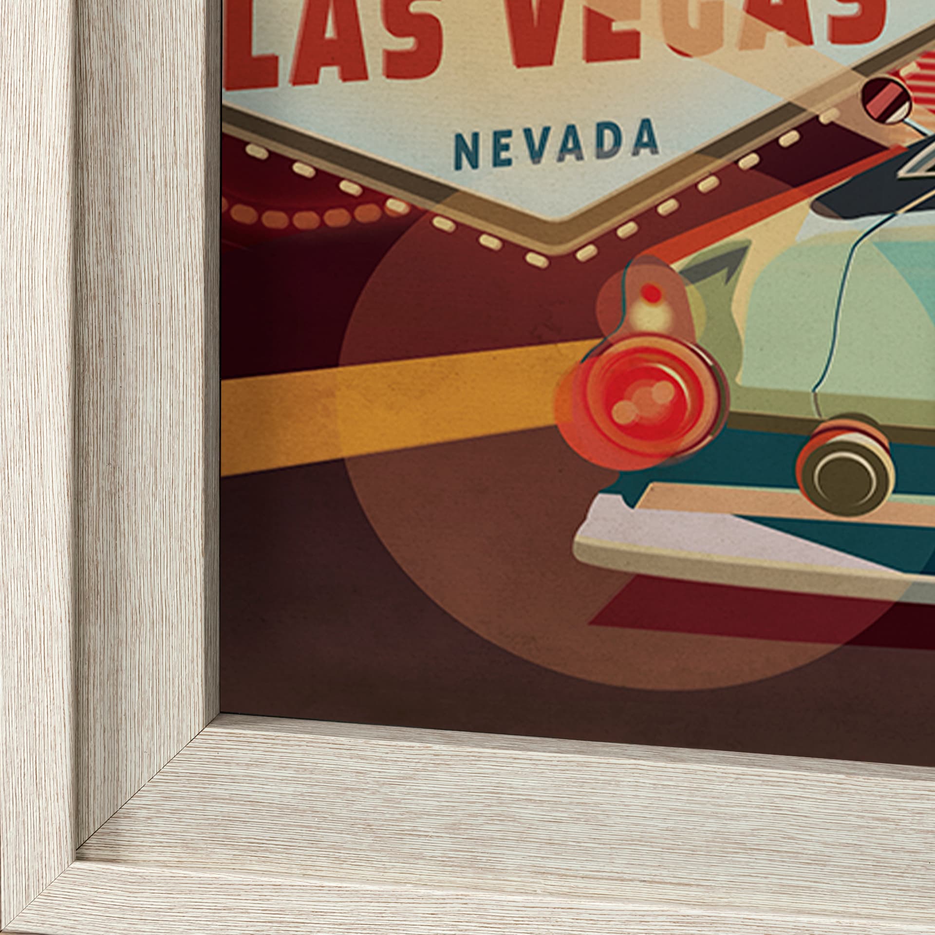 Nevada Go USA (XL) by Mercana Studio a Hand Embelished Decograph Framed Art Print under Glass — product photograph