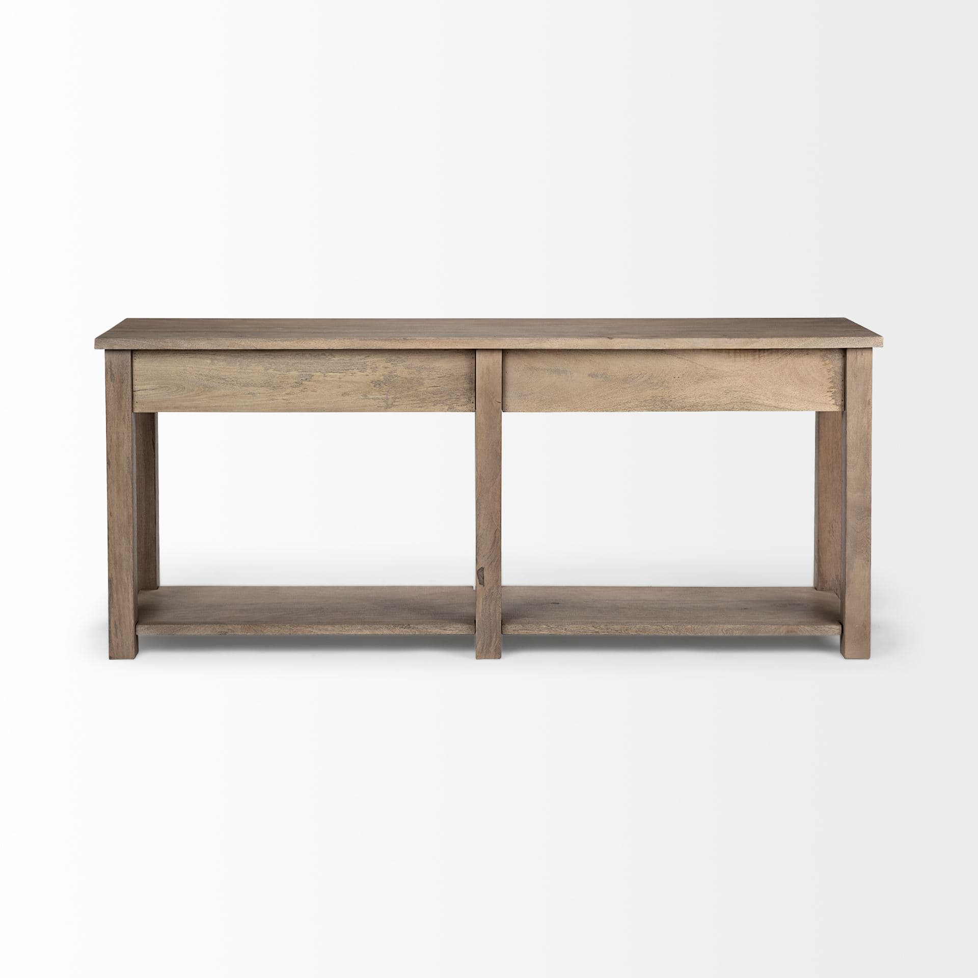 Harrelson III 72L x 18W Brown Wood 4 Drawer Console Table — product photograph