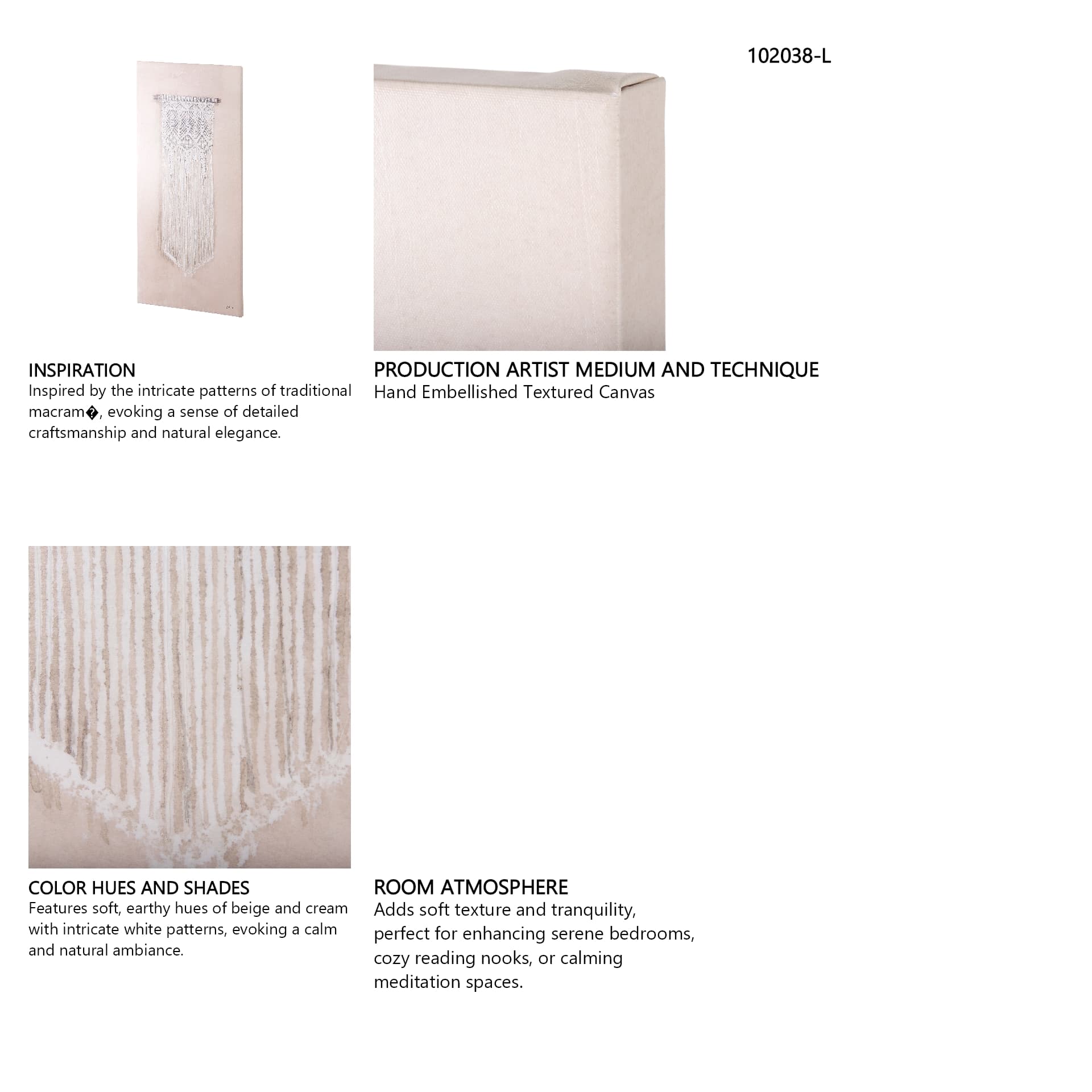 Dream Weaver I by Mercana Studio a Hand Embellished Textured Canvas — in a styled room