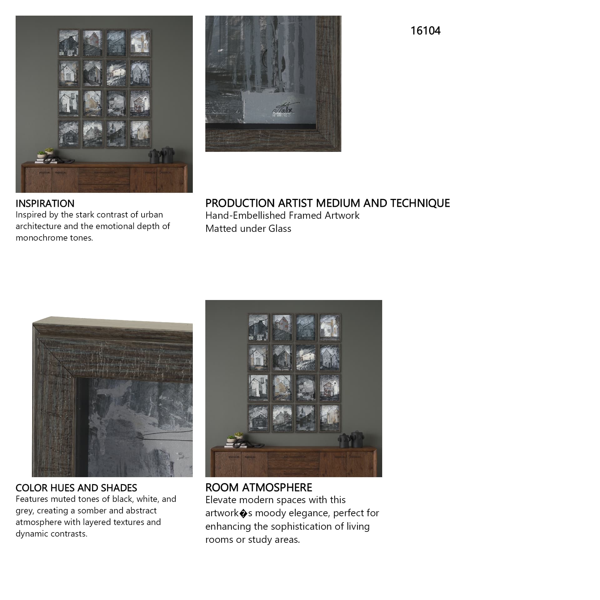 Community 4C by Mercana Studio Framed Artwork Matted under Glass — in a styled room