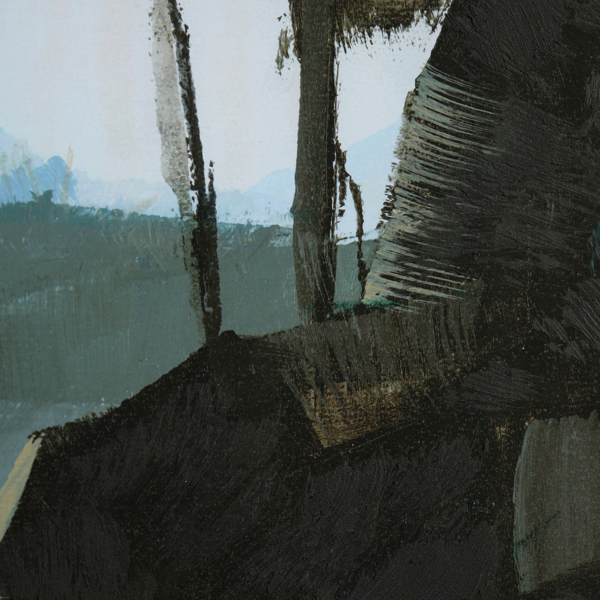 Guardian II by Jonathan Klassen a Hand Embellished Textured Framed Art Print Matted under Glass — product photograph