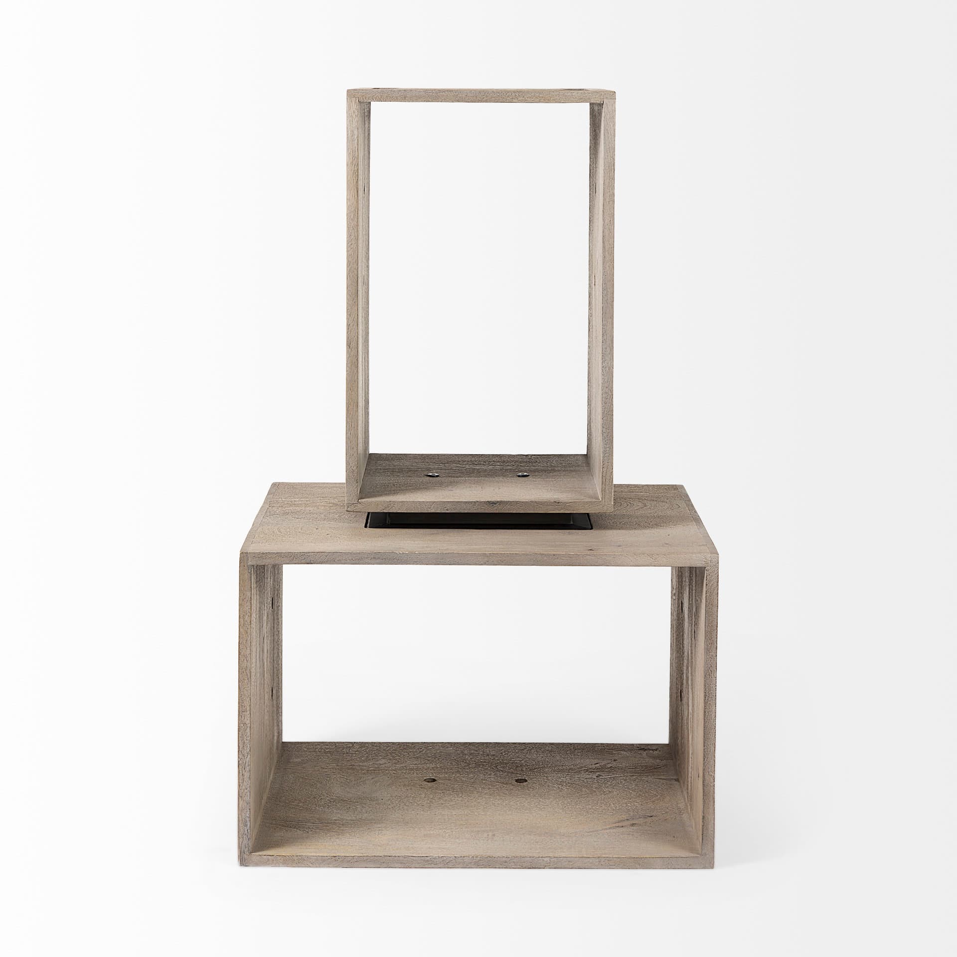 Simul (Set of 2) Light Brown Wood Modular Shelving Unit — product photograph