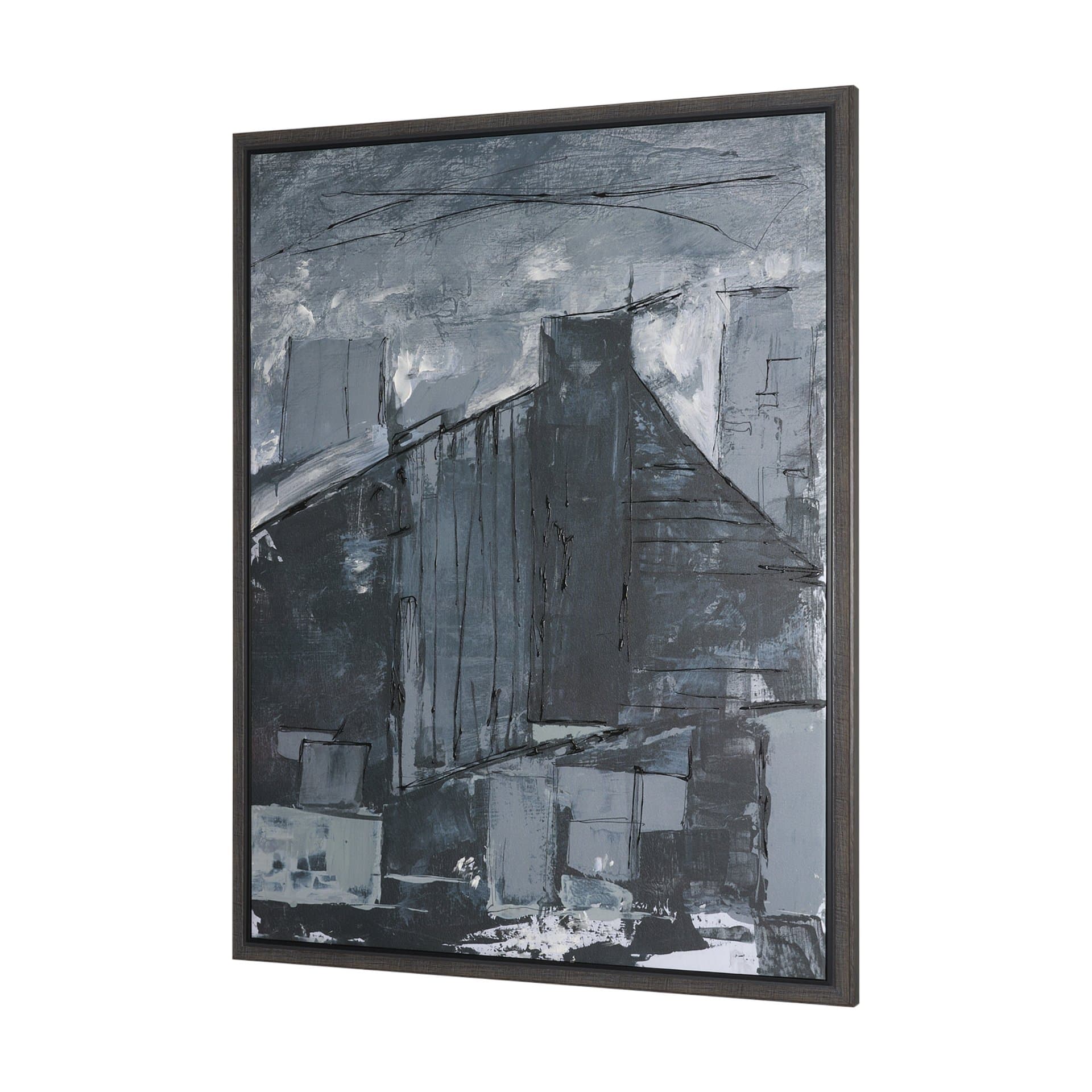 Community 4C by Mercana Studio Hand-Embellished Textured Framed Canvas Artwork — product photograph