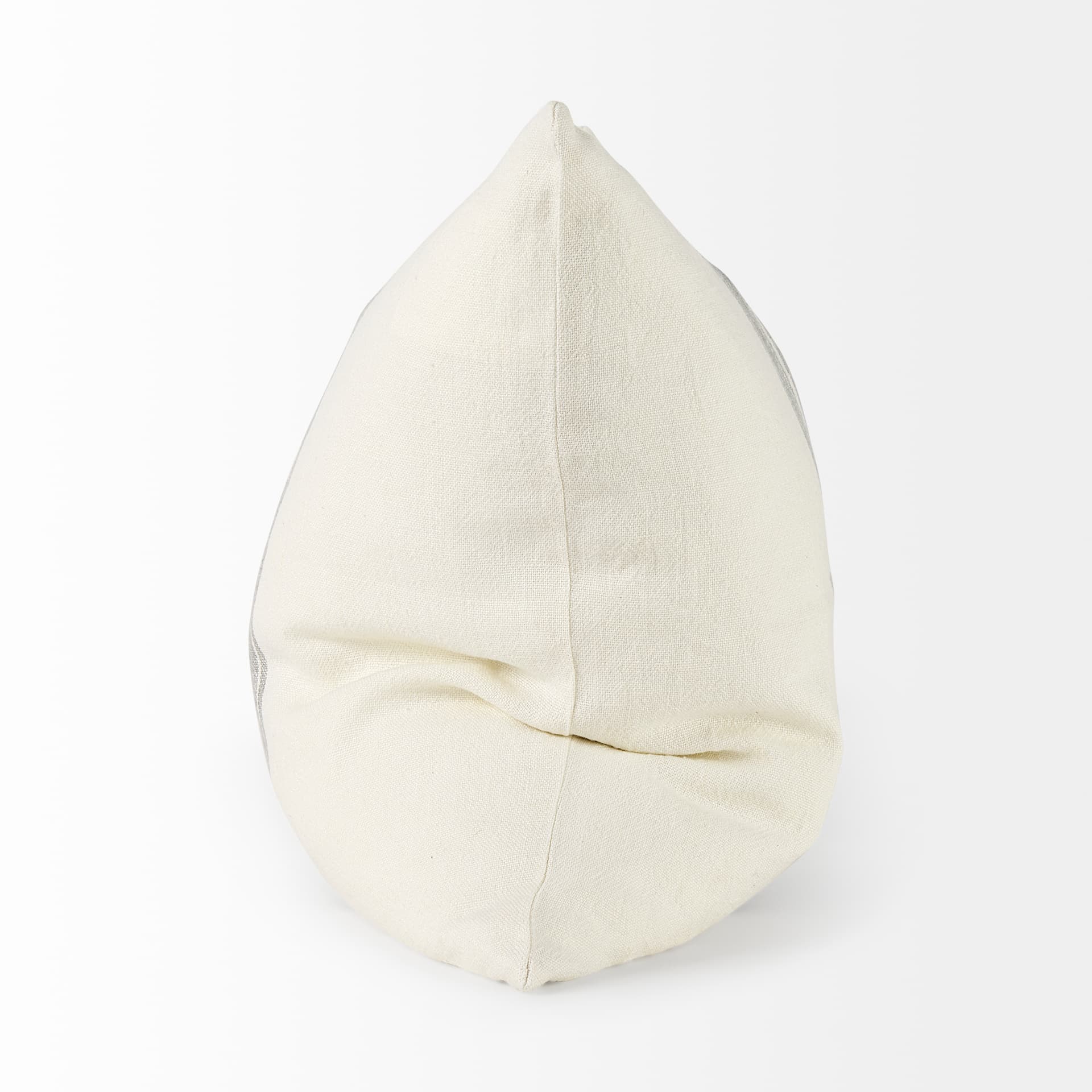 Patrice 22x22 Cream With Gray Stripes Pillow Cover w/Filler — product photograph