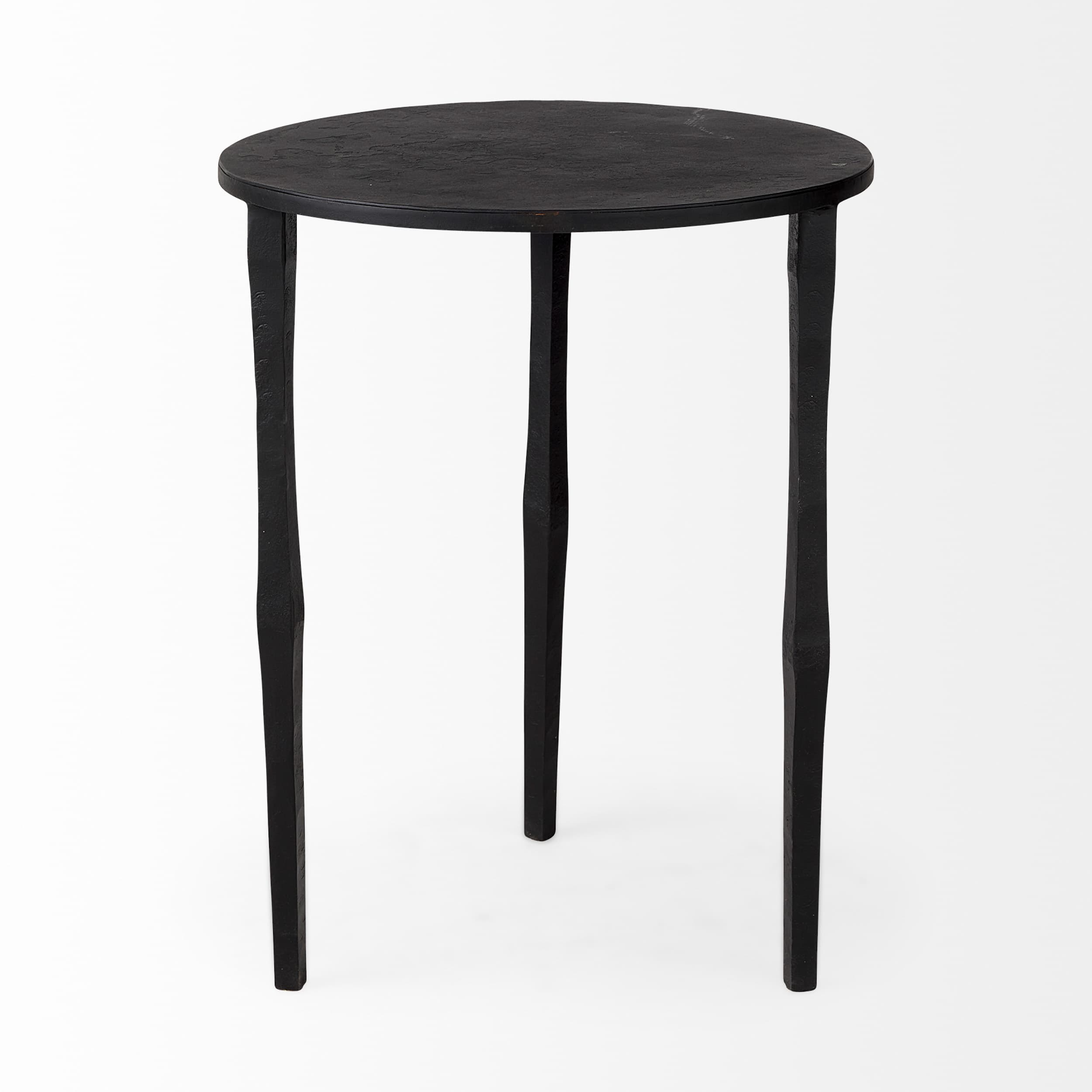 Timothy 16.0L x 16.0W X 20.0H Ebony Black Iron Side Table — product photograph