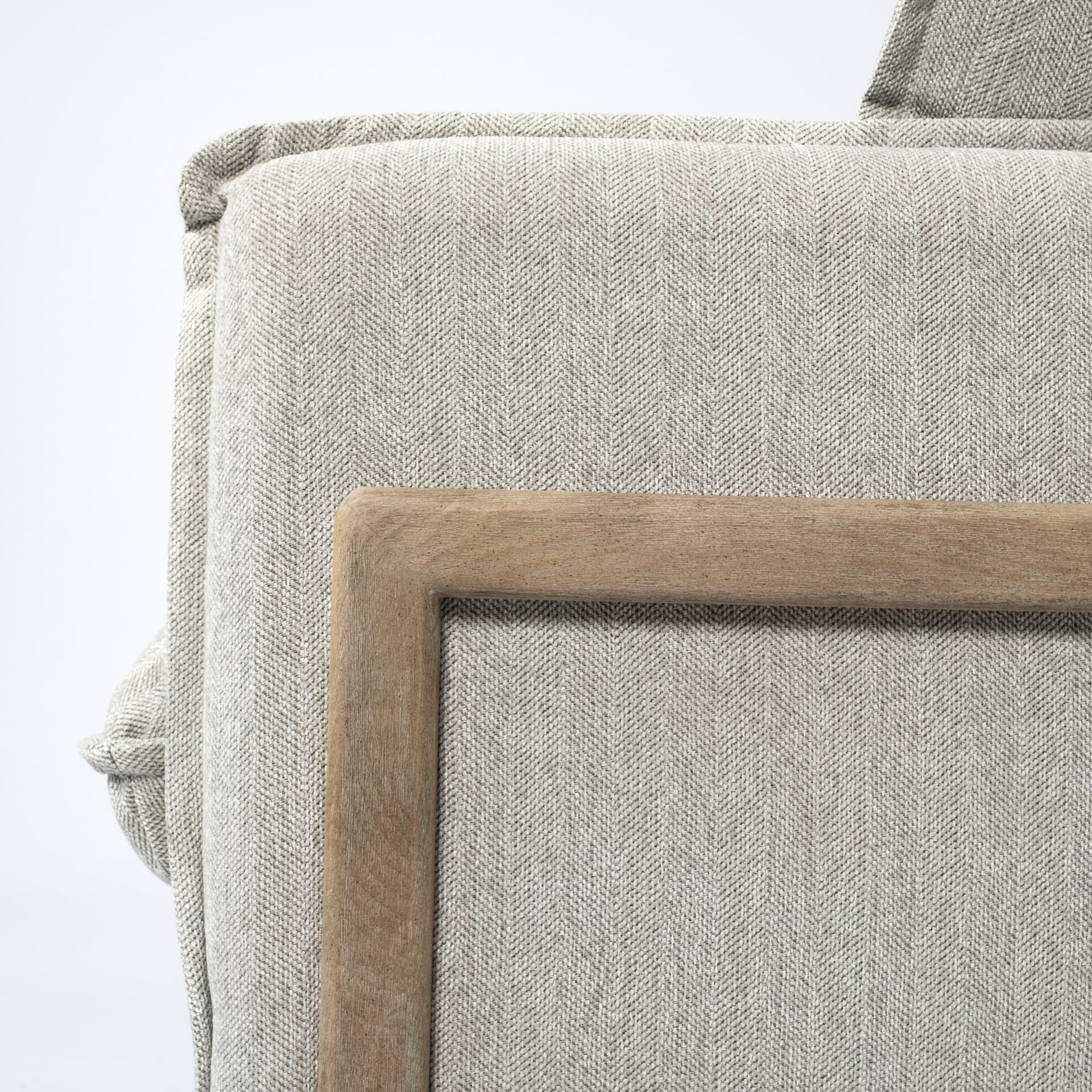 Roy I 84" Frost Gray Upholstered Three Seater Sofa — product photograph