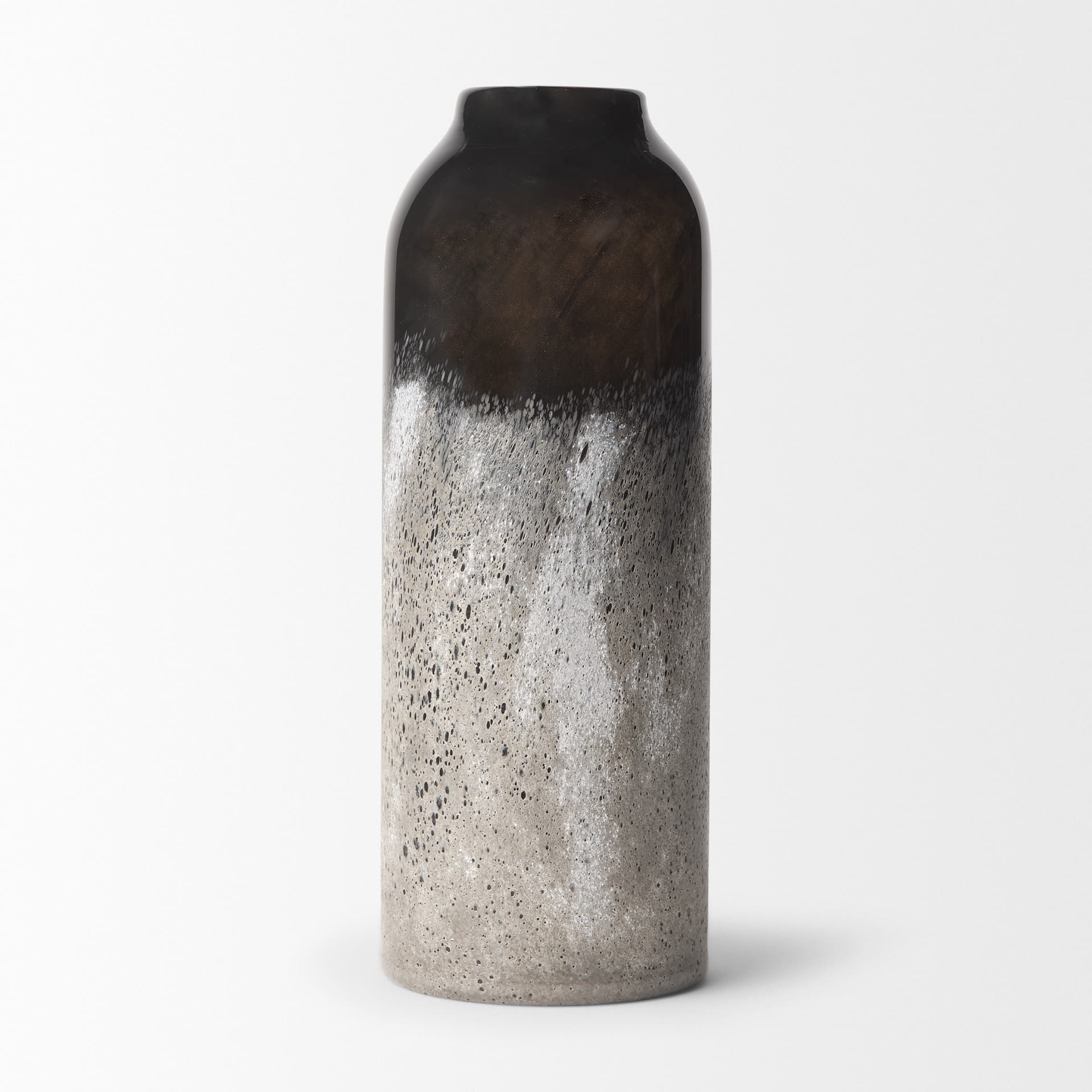 Emu Tall Black w/ Gray Vase — product photograph