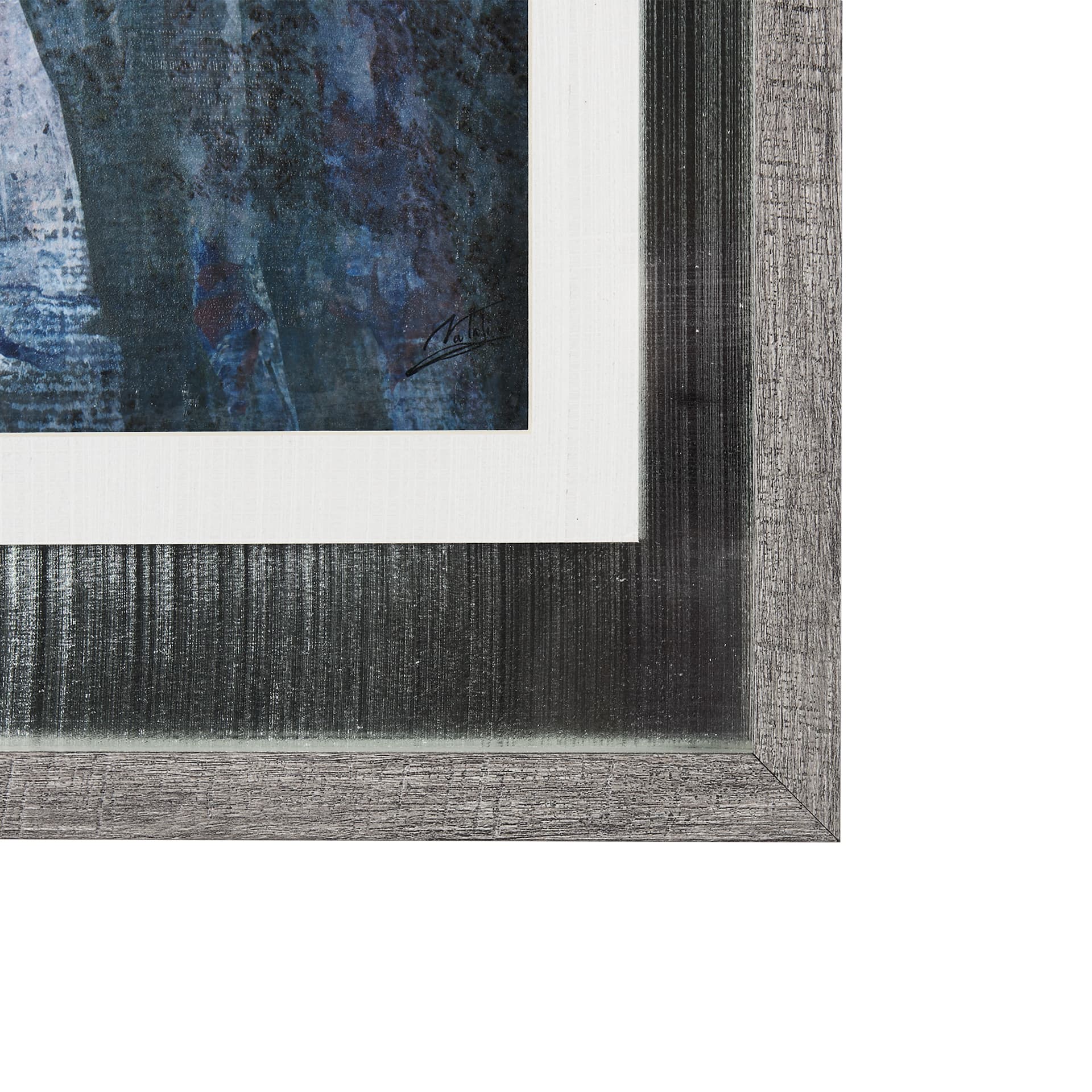 A Fresh Winter Morning II by Mercana Studio Hand Embellished Framed Art Print Matted under Glass — product photograph