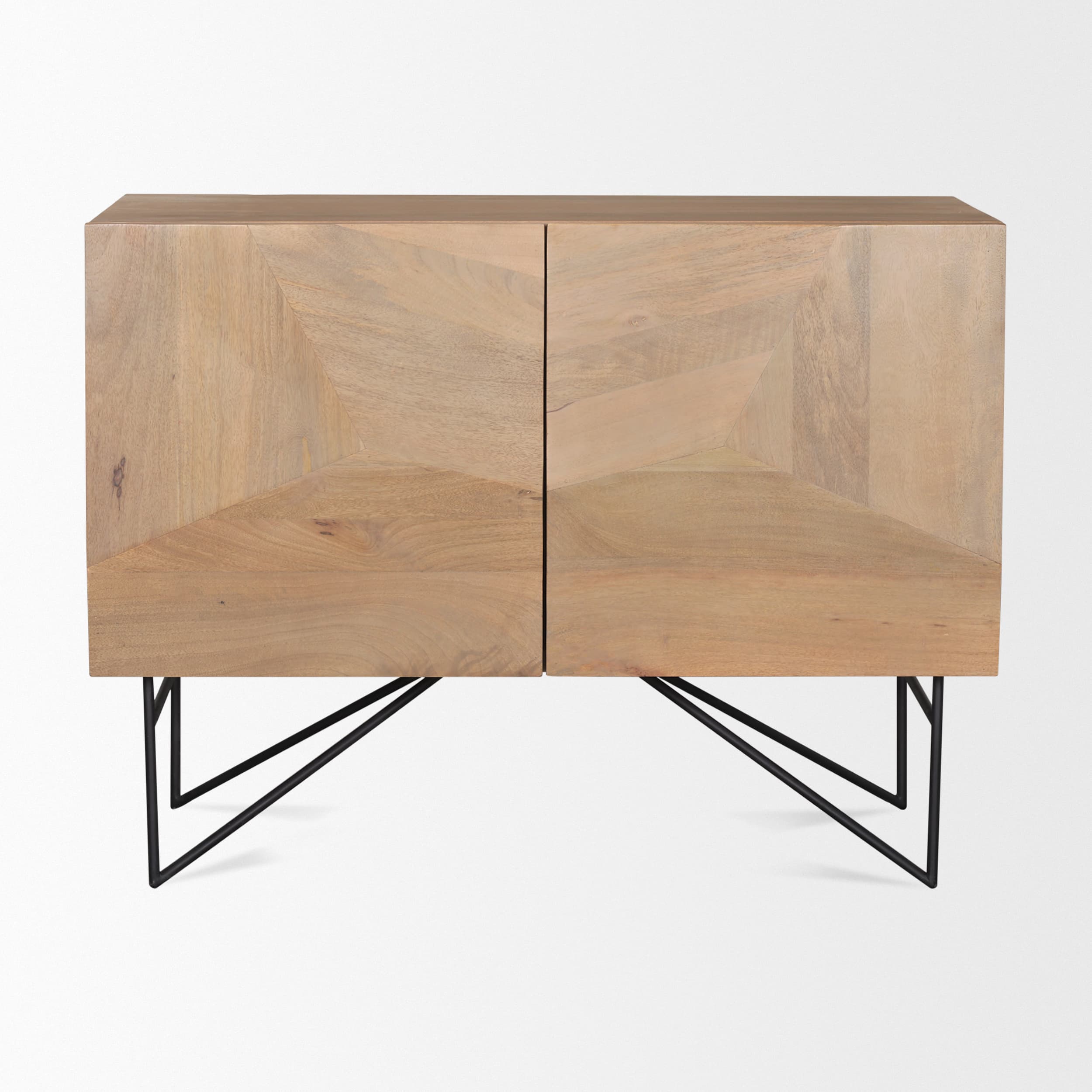Darwin Light Brown Wooden 2 Door w/ 2 Shelves Accent Cabinet — product photograph