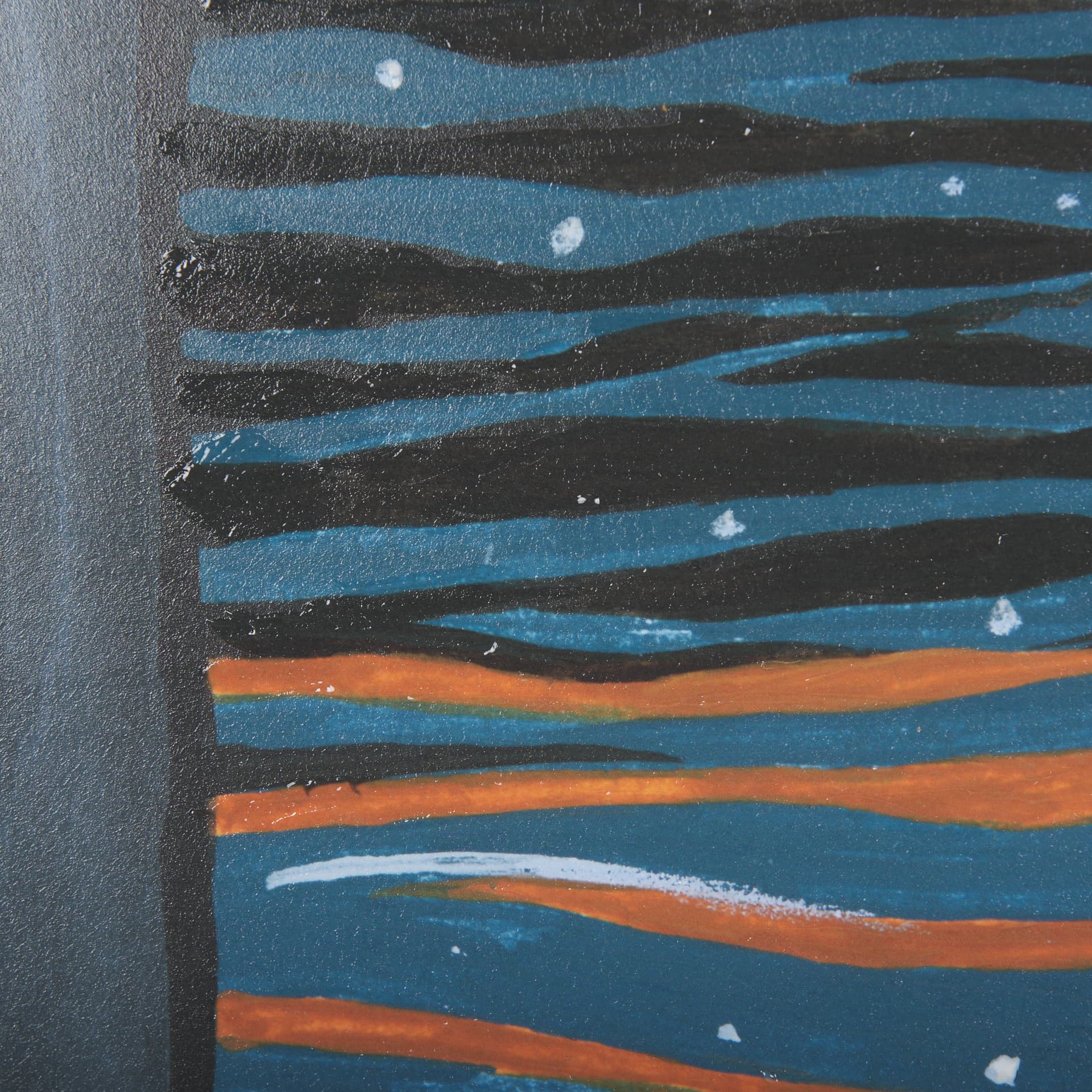 Sea bay at night I by Mercana Studio a Hand Embellished Textured Framed Art Print — product photograph